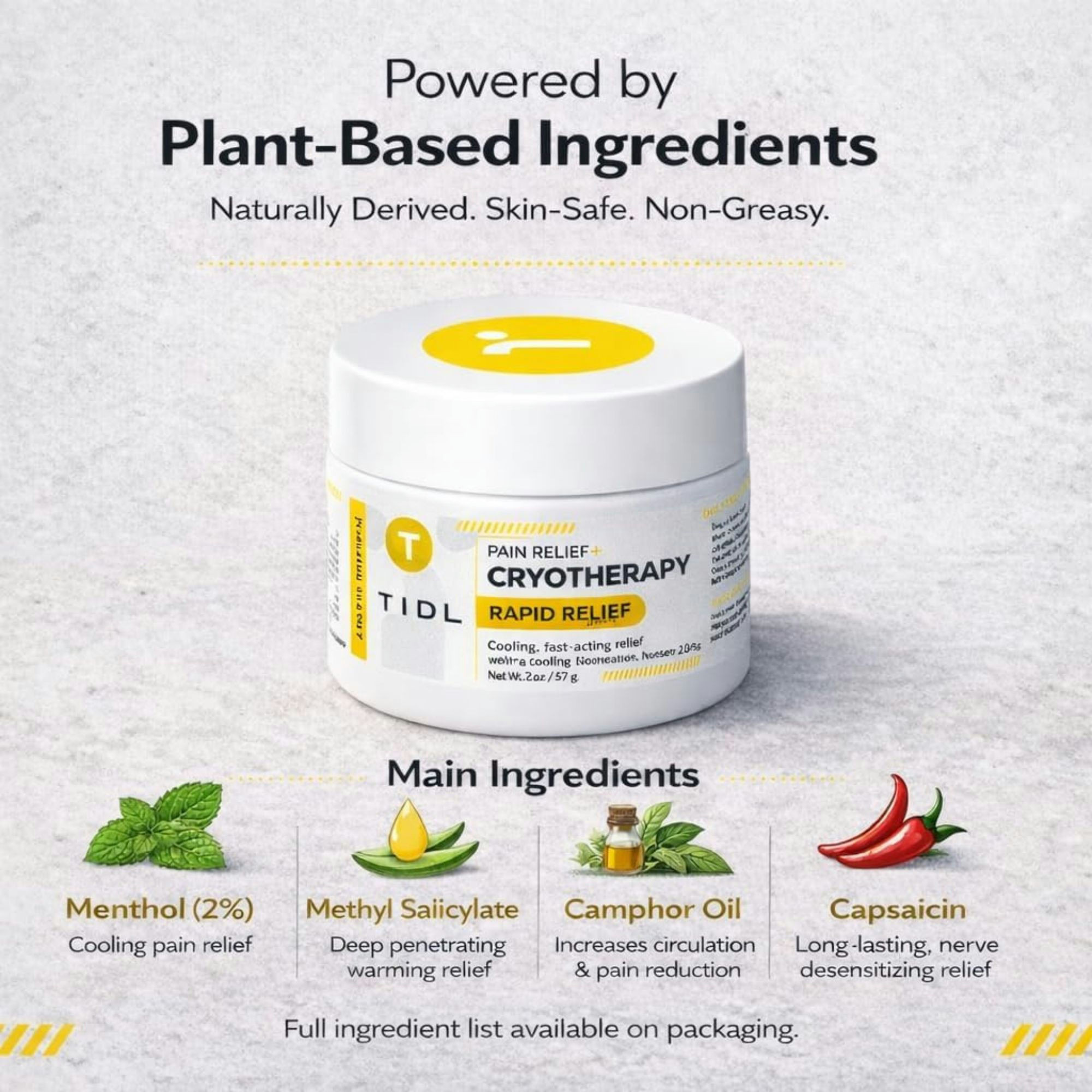 TIDL Cryotherapy Pain Relief Joint and Muscle Cream