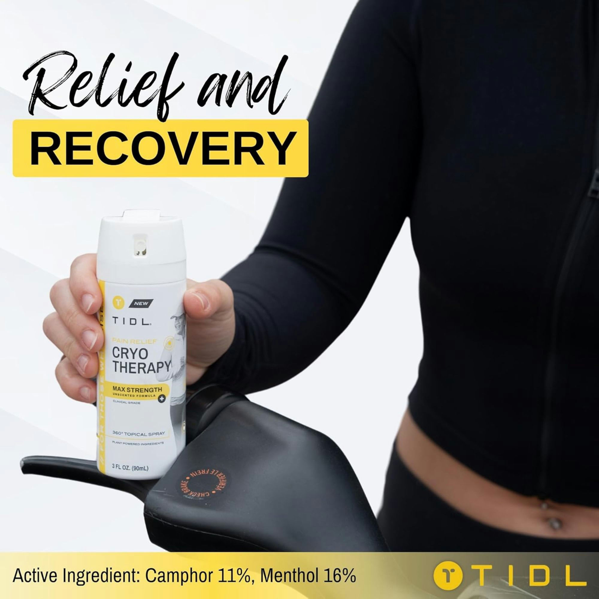 TIDL Cryotherapy Max Strength Pain Relief Dual Action Spray