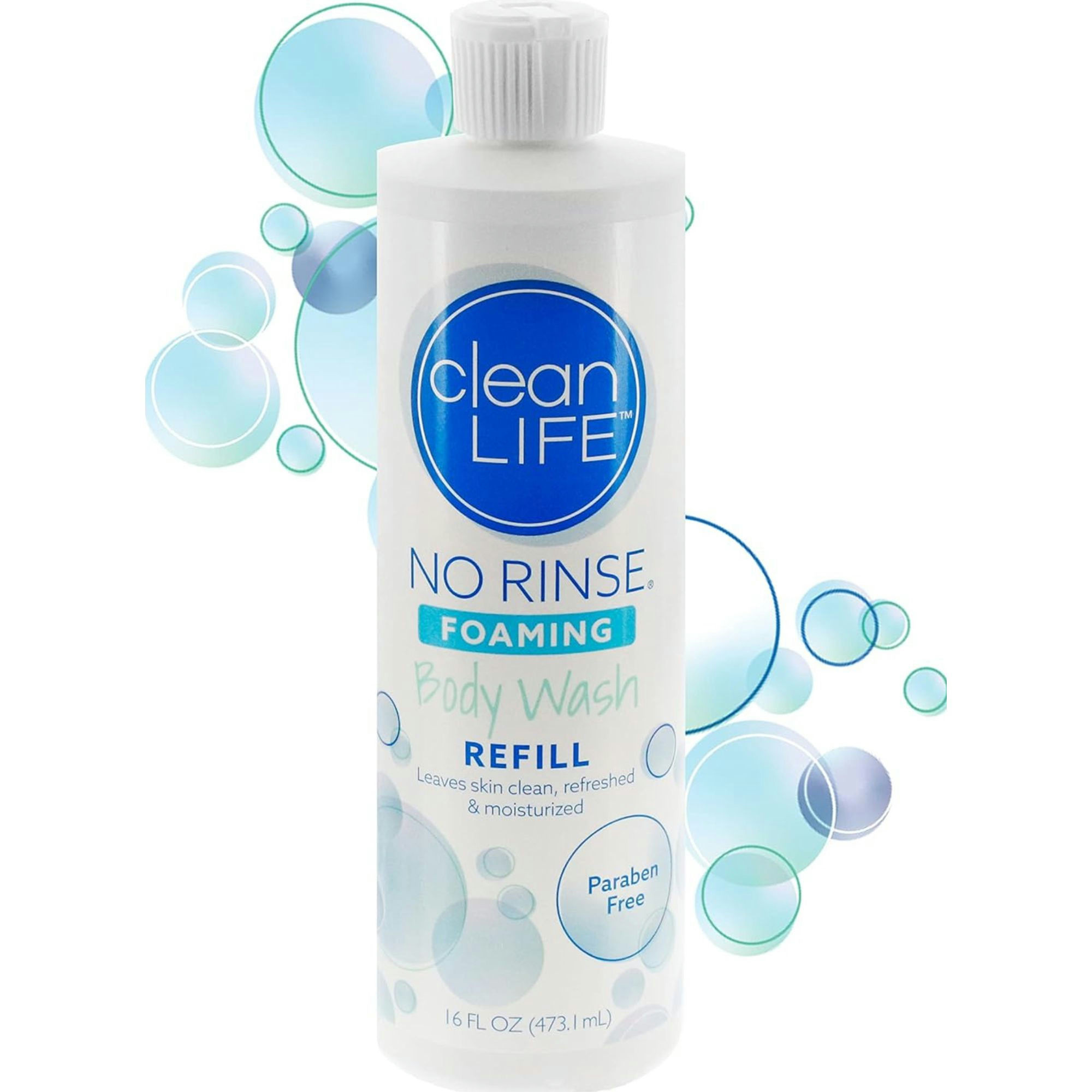 CleanLife No Rinse Foaming Body Wash and Shampoo Refill