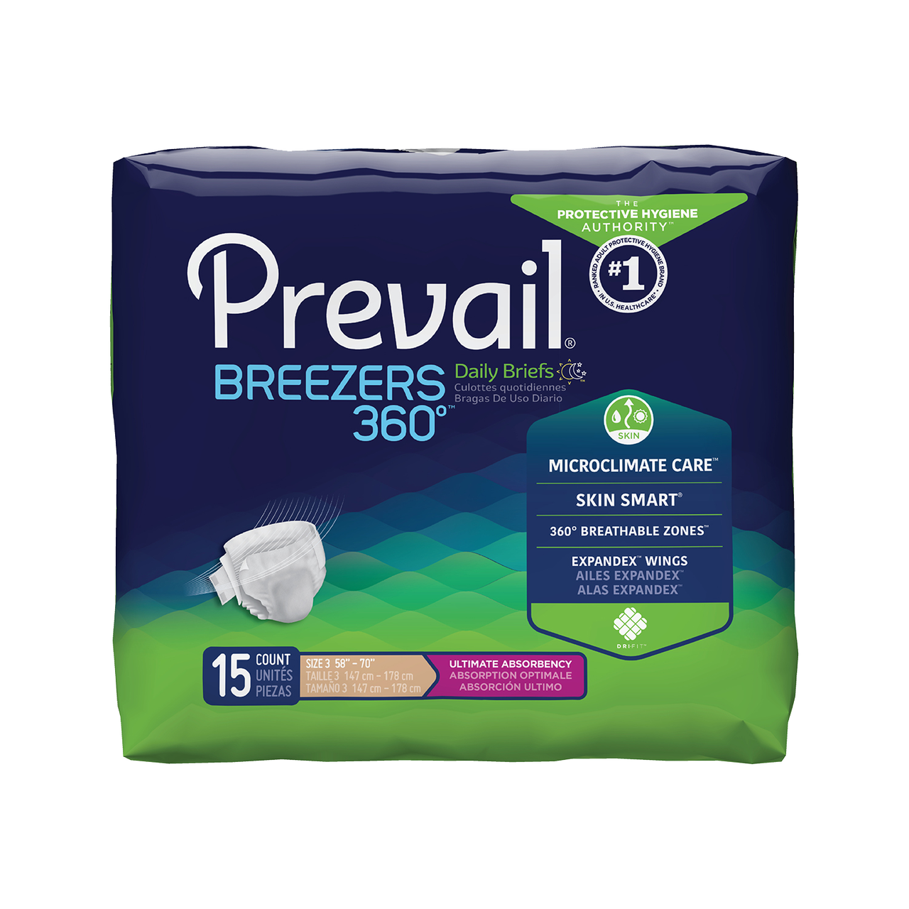 Prevail Breezers 360 Adult Diapers with Tabs, Ultimate