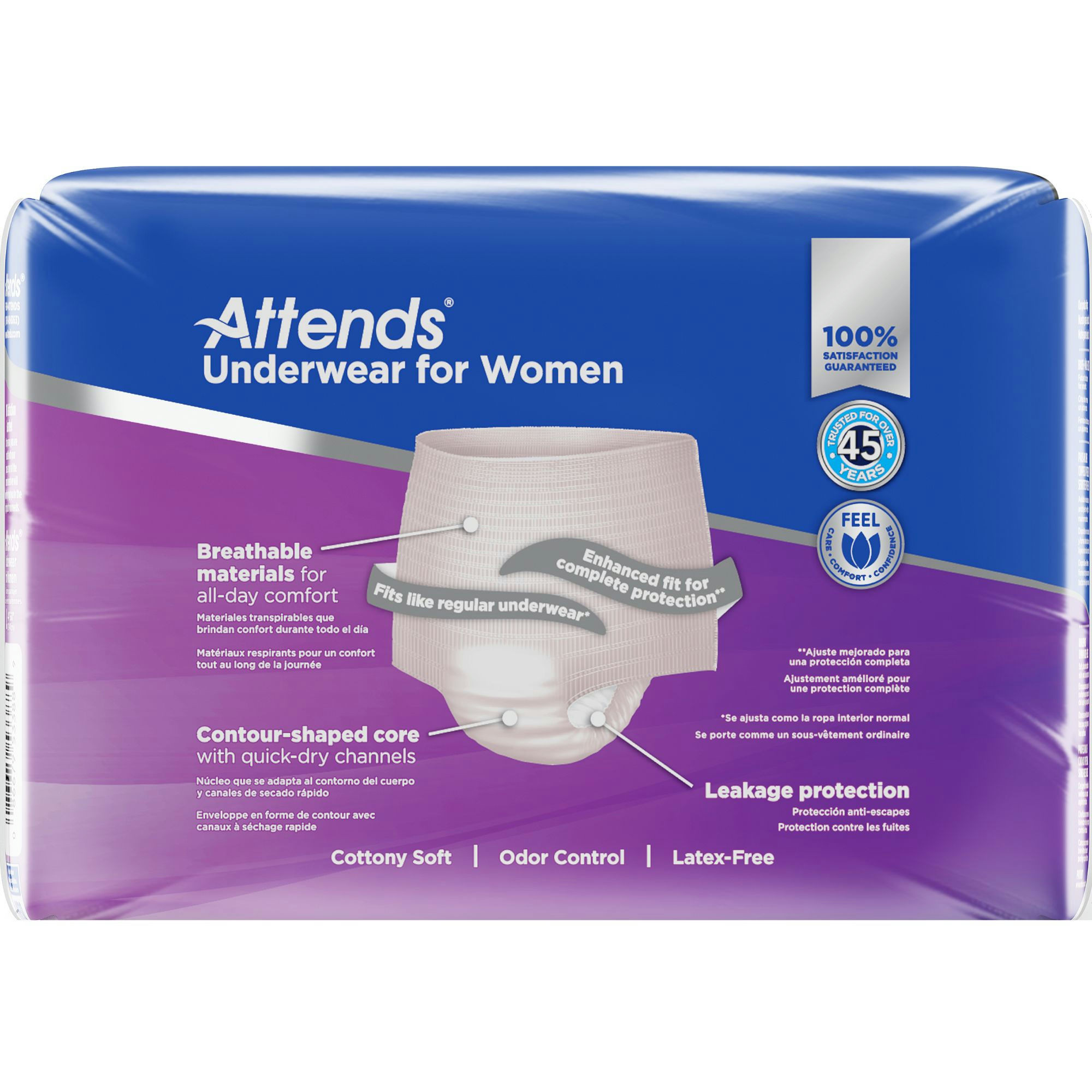 Attends Underwear for Women, Maximum Absorbency