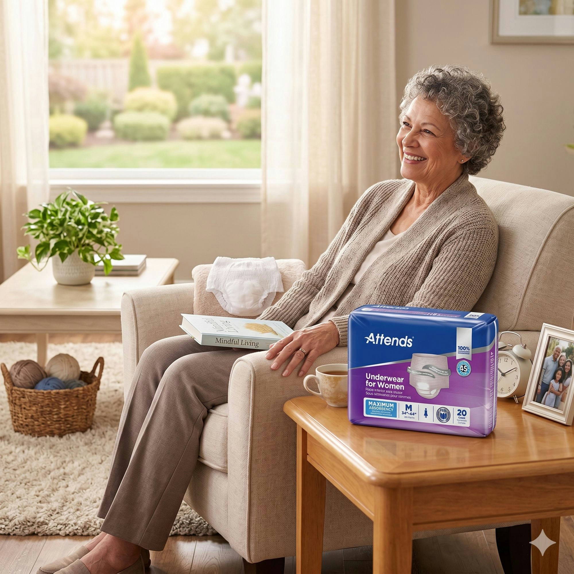 Attends Underwear for Women, Maximum Absorbency