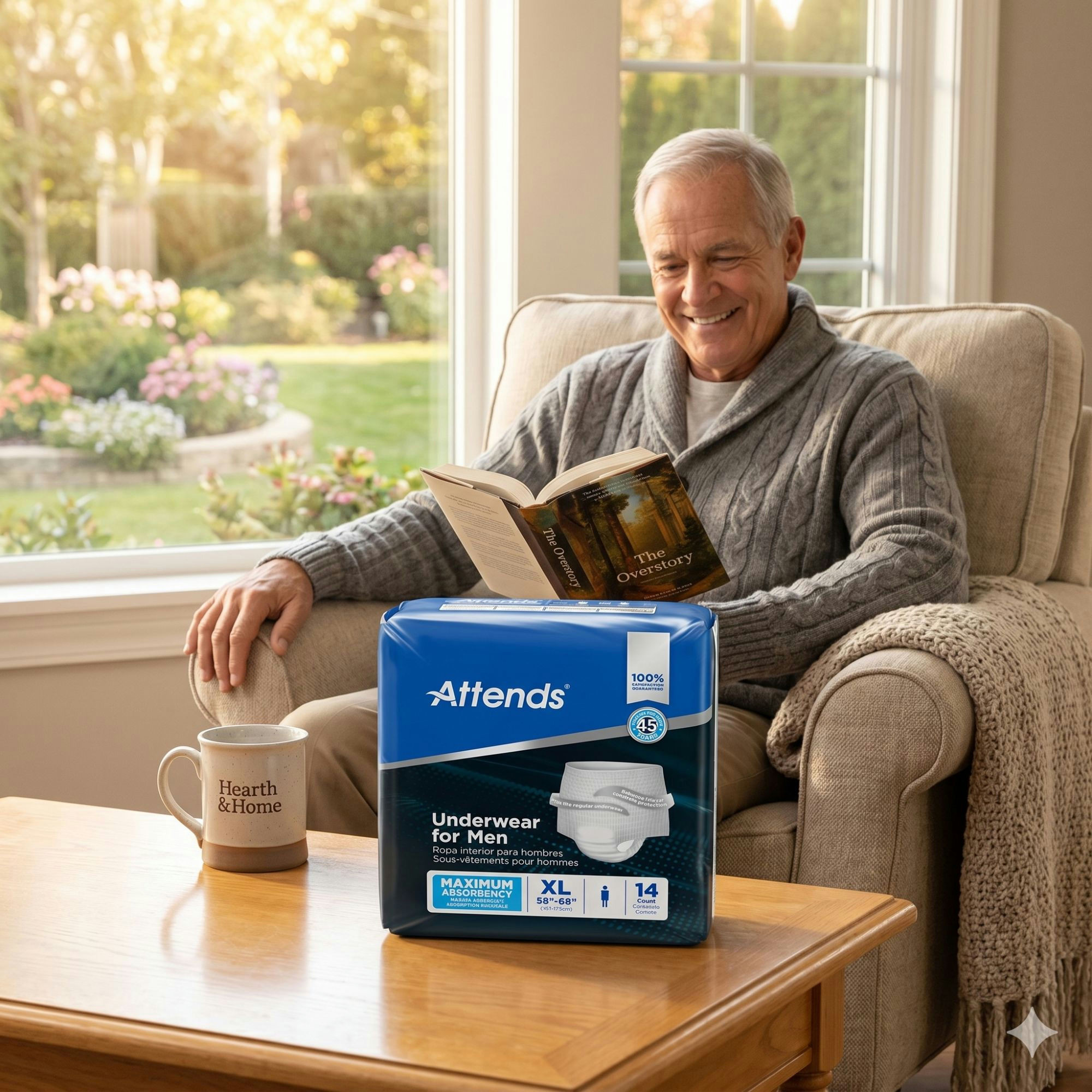 Attends Underwear for Men, Maximum Absorbency