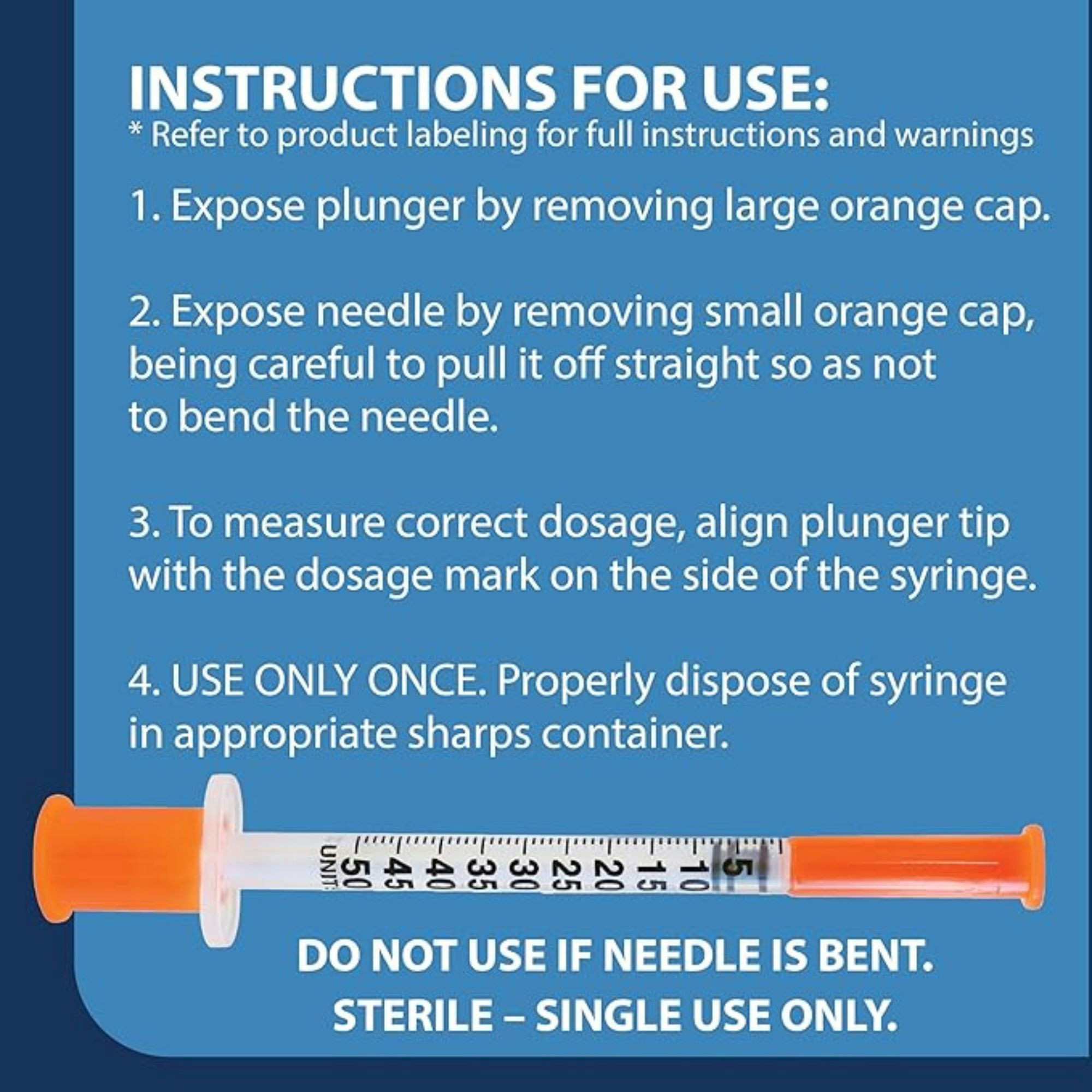 TRUEplus Single-Use Insulin Syringes, 31 gauge