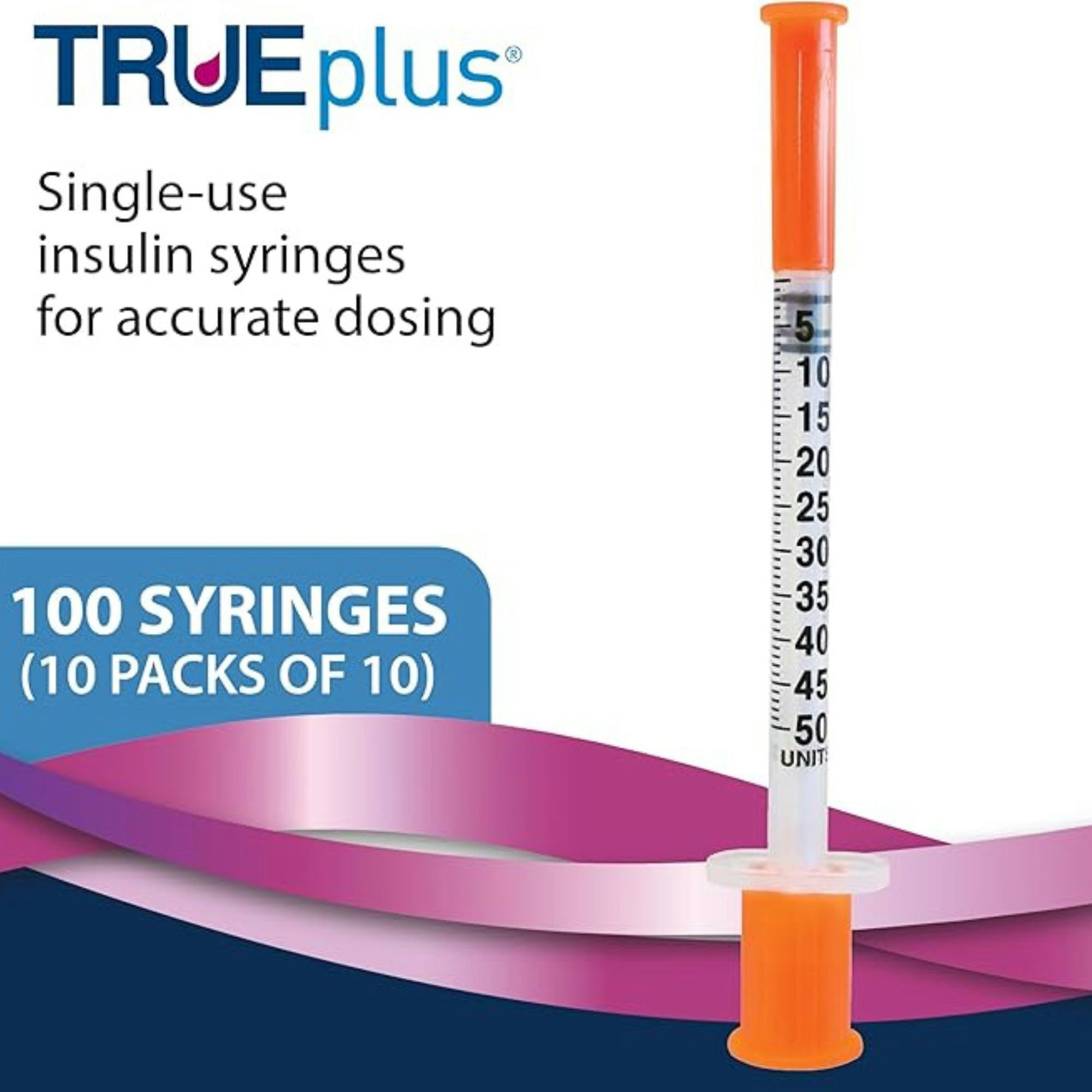 TRUEplus Single-Use Insulin Syringes, 31 gauge