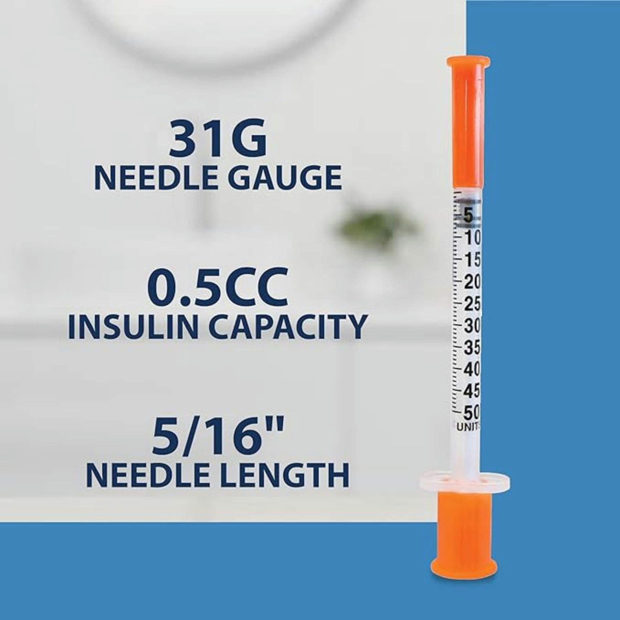 TRUEplus Single-Use Insulin Syringes, 31 gauge