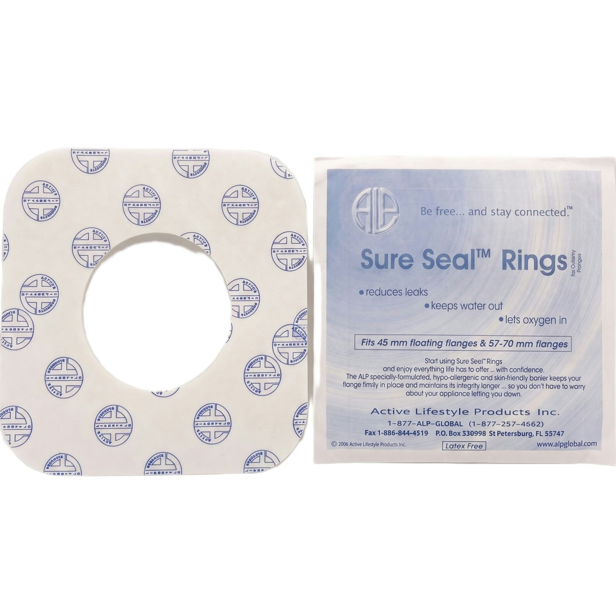 Sure Seal Rings for Ostomy Flanges, Square