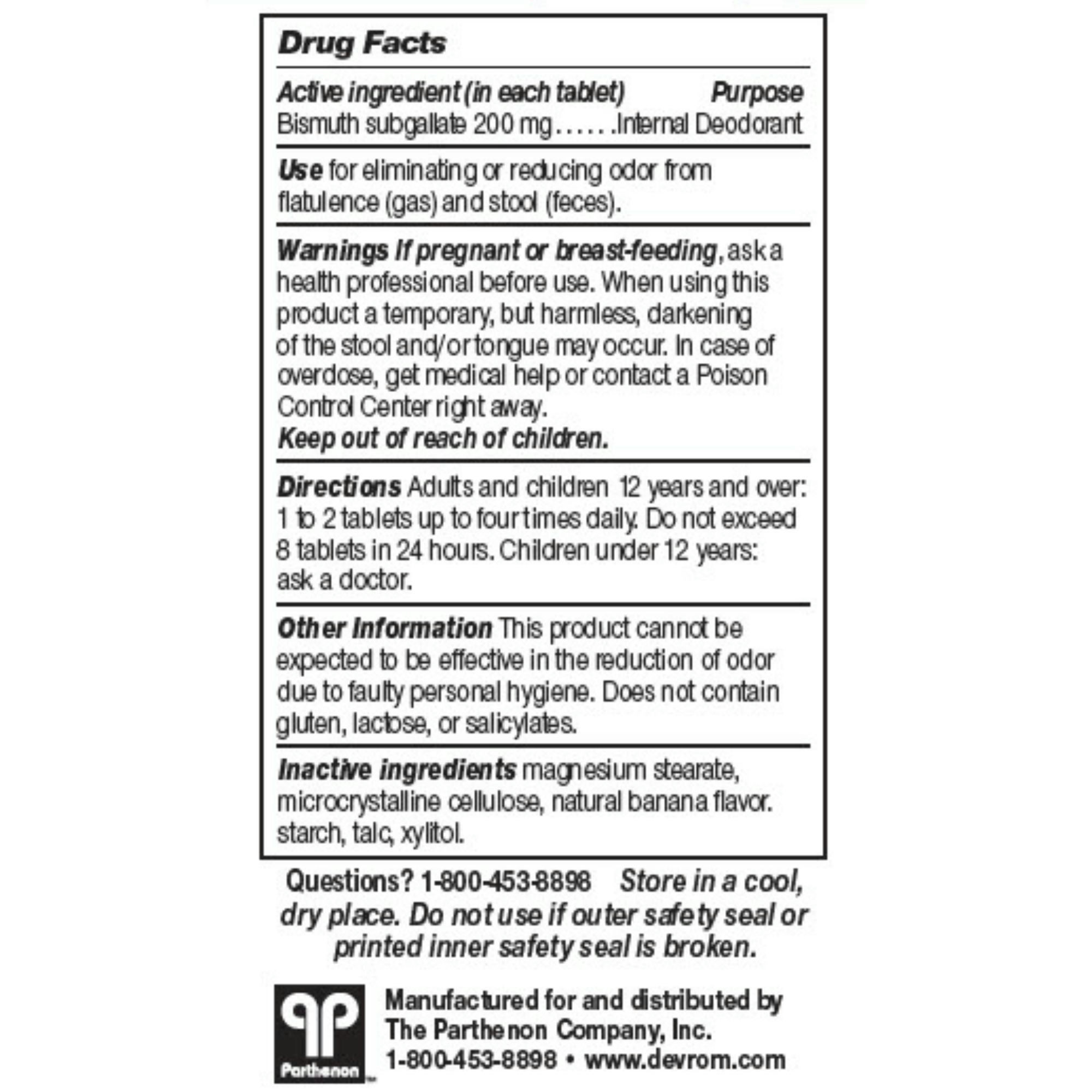 Devrom Internal Deodorant Tablets