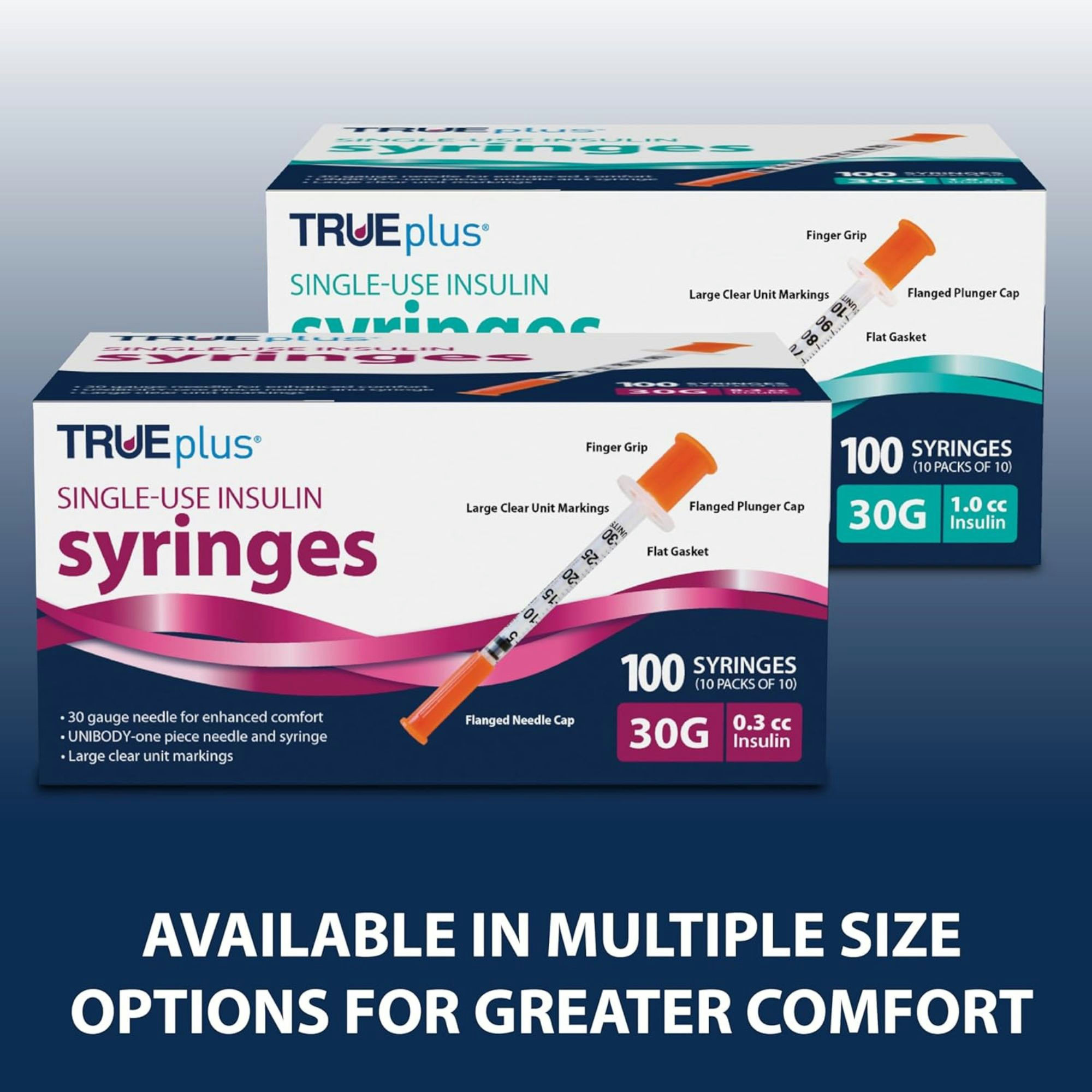 TRUEplus Single-Use Insulin Syringe, 30 gauge