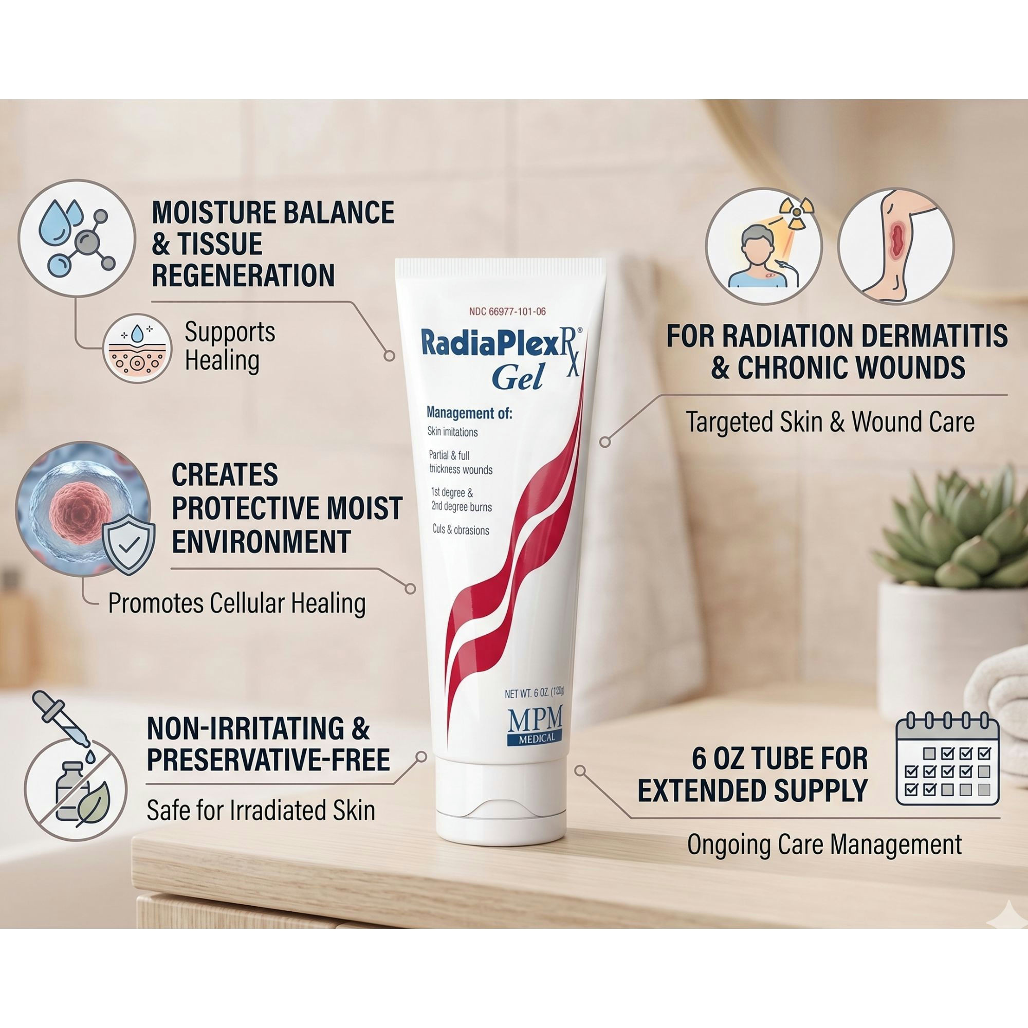RadiaPlex Rx Wound Gel Dressing with Hyaluronic Acid