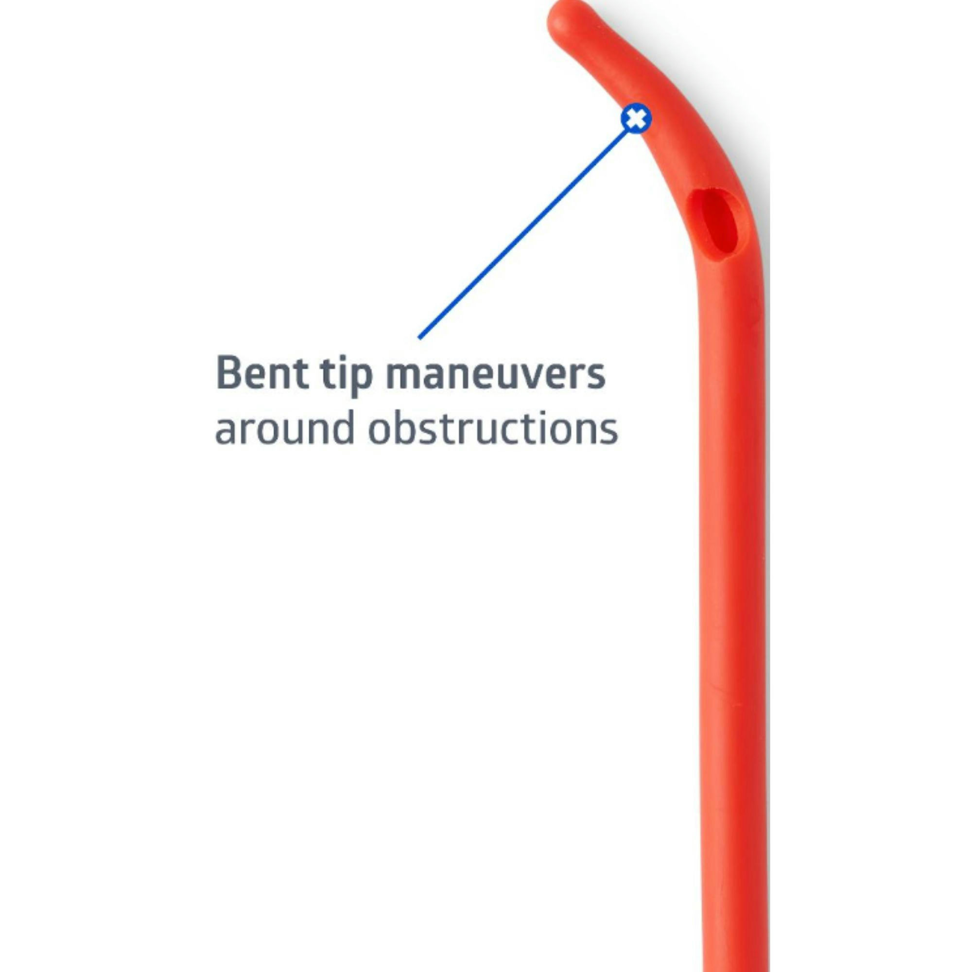Medline Red Rubber Latex Urethral Intermittent Catheter with Coude Tip