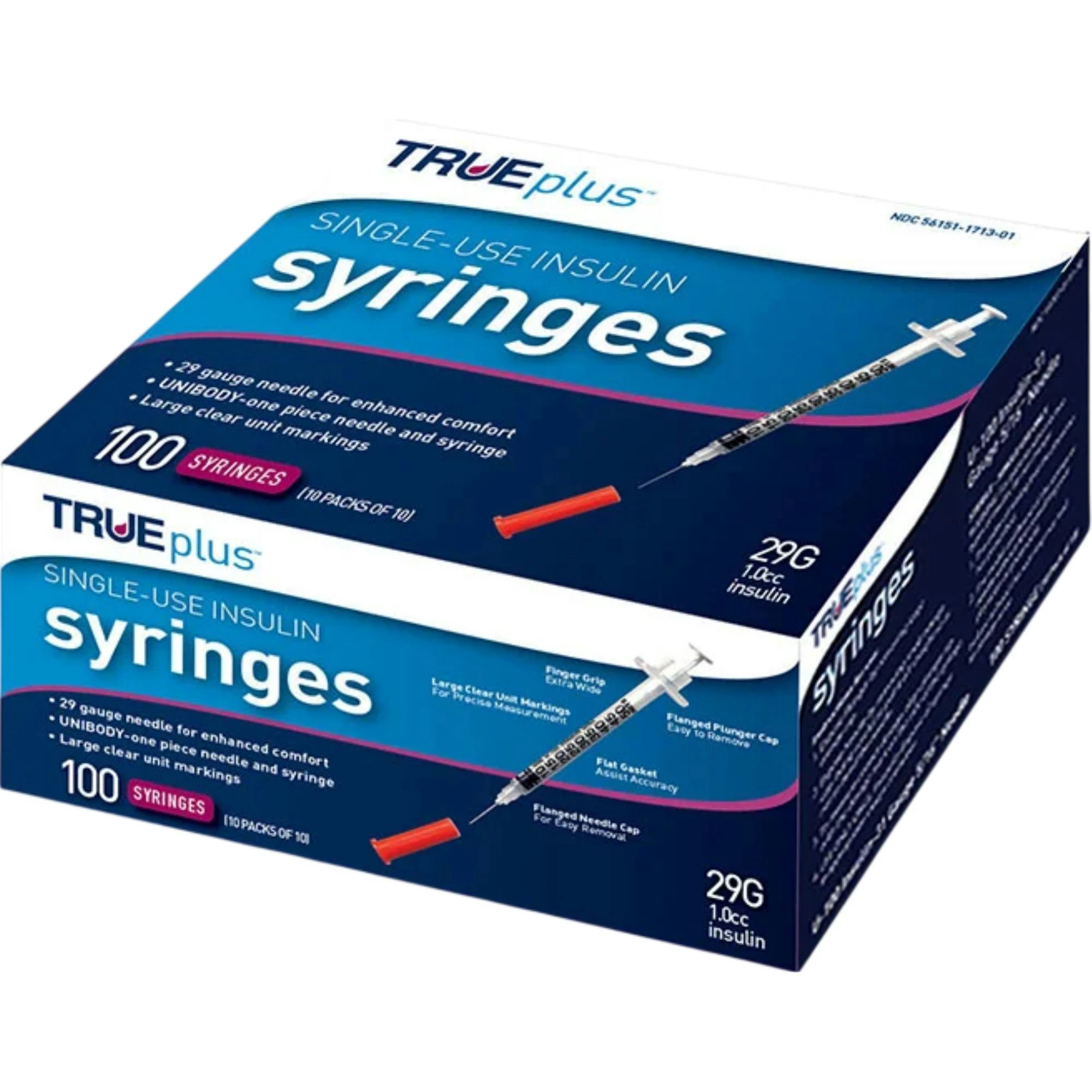 TRUEplus Single-Use Insulin Syringe, 29 gauge