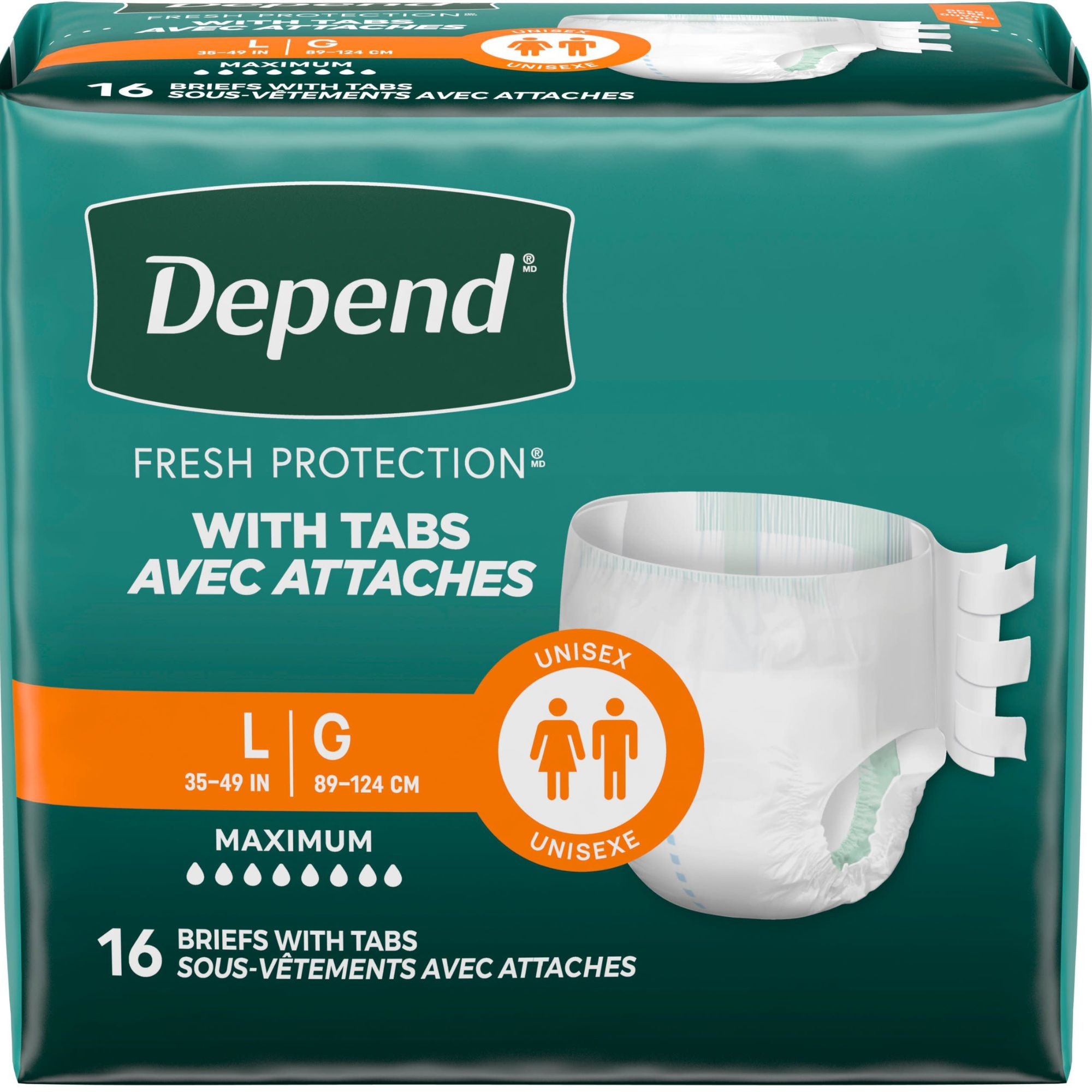 Depend Fresh Protection with Tabs, Maximum