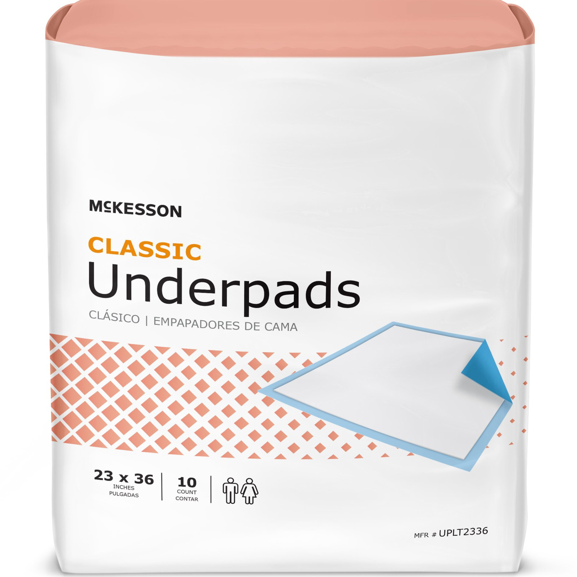 McKesson Classic Plus Underpads, Light Absorbency