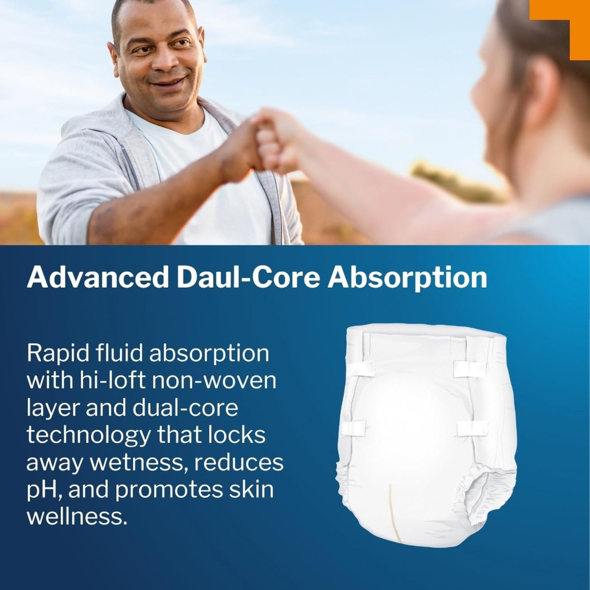 McKesson Classic Adult Diapers with Tabs, Light