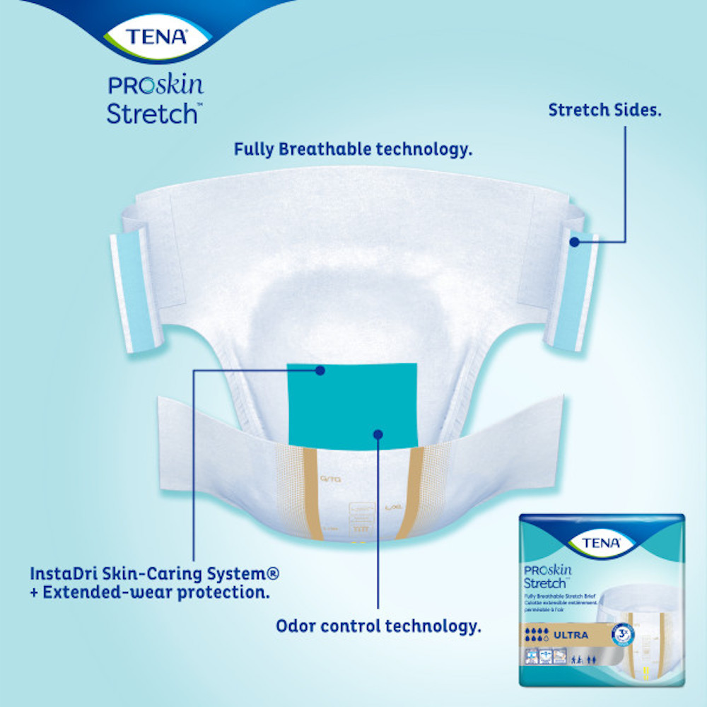 TENA Stretch Ultra Briefs Heavy Absorbency