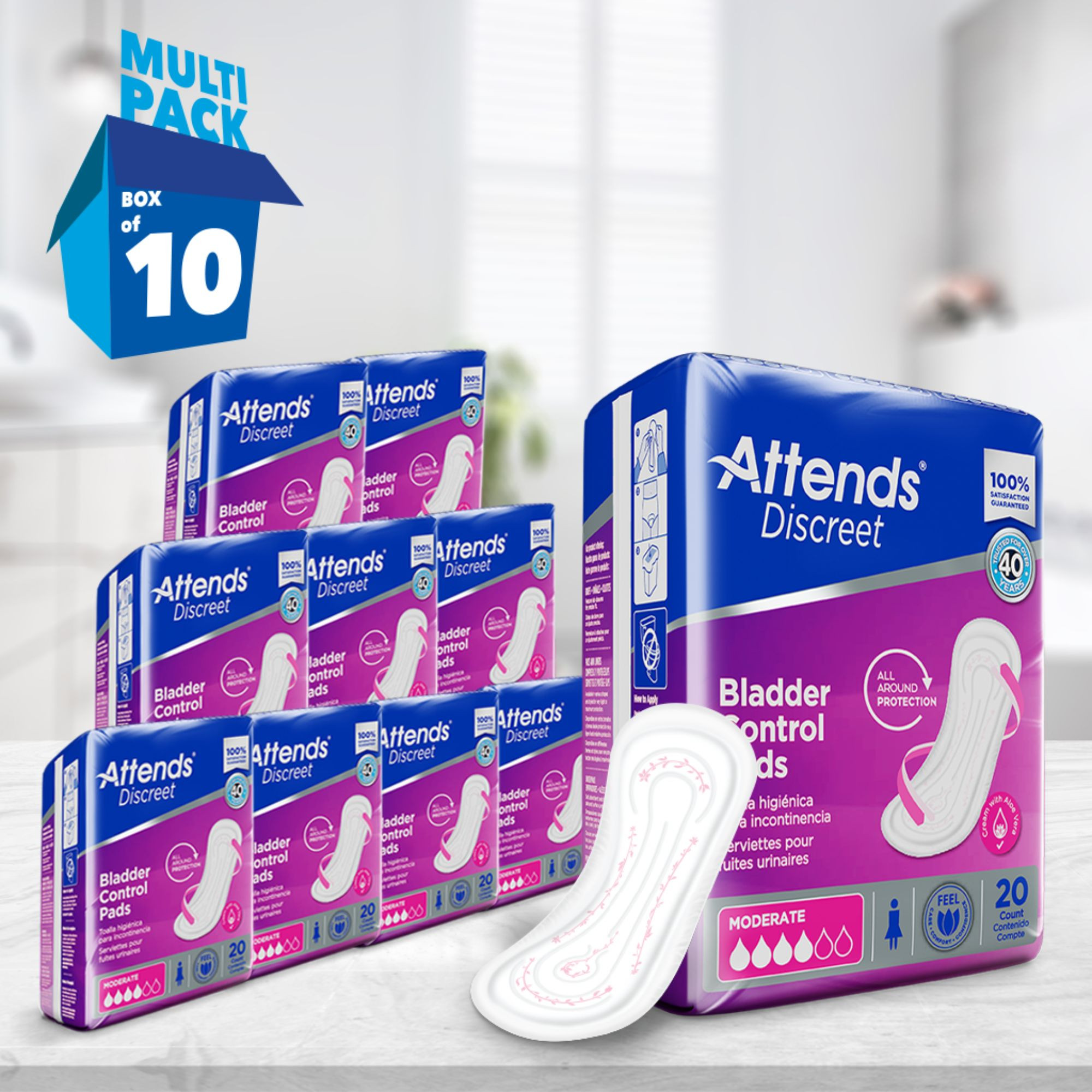 Attends Discreet Pads, Moderate