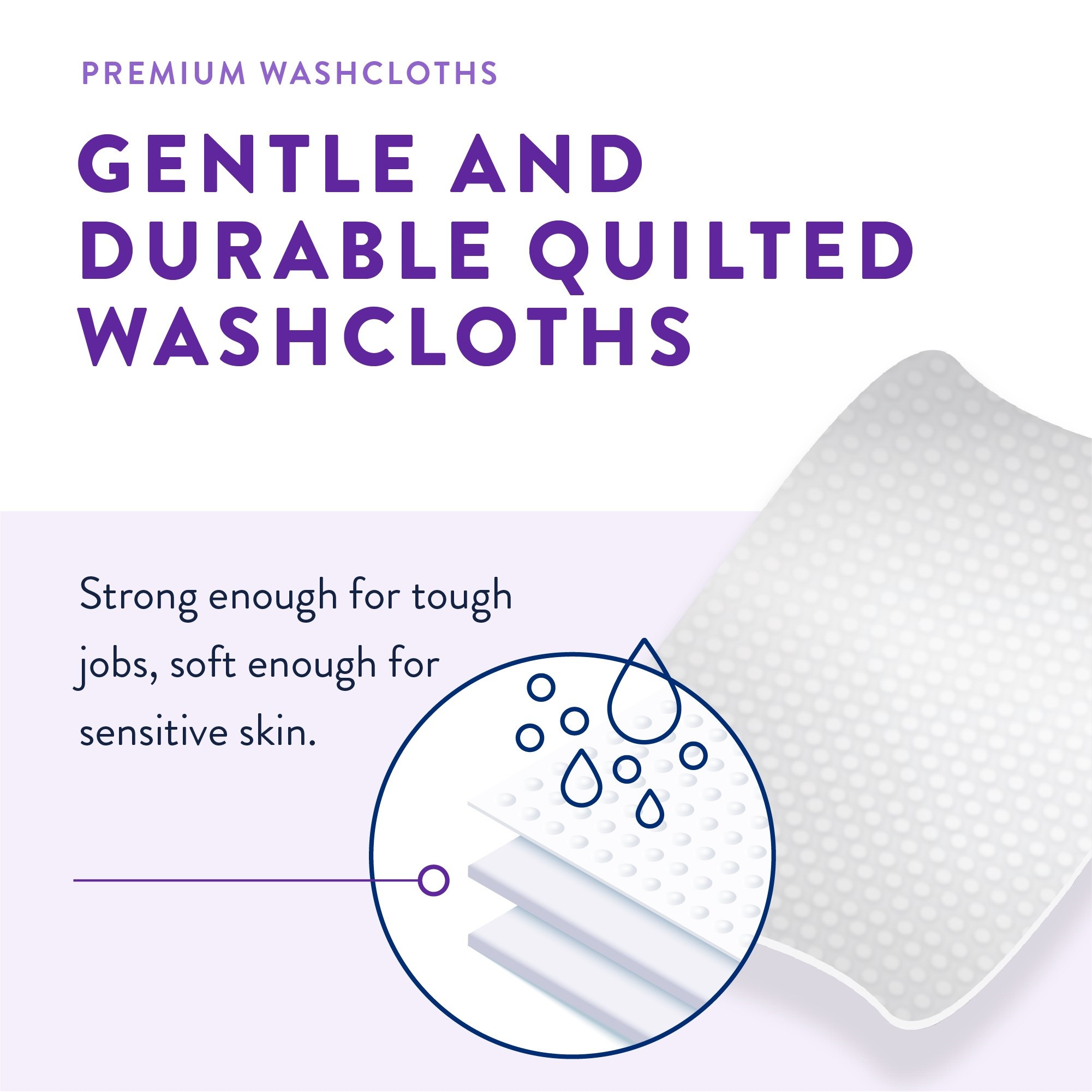 Prevail Quilted Washcloths with Lotion