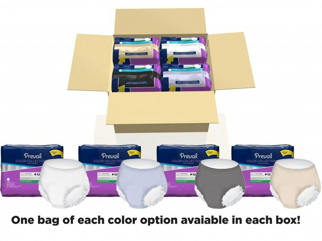 Prevail Color Collections Pull-Up Underwear for Women, Maximum