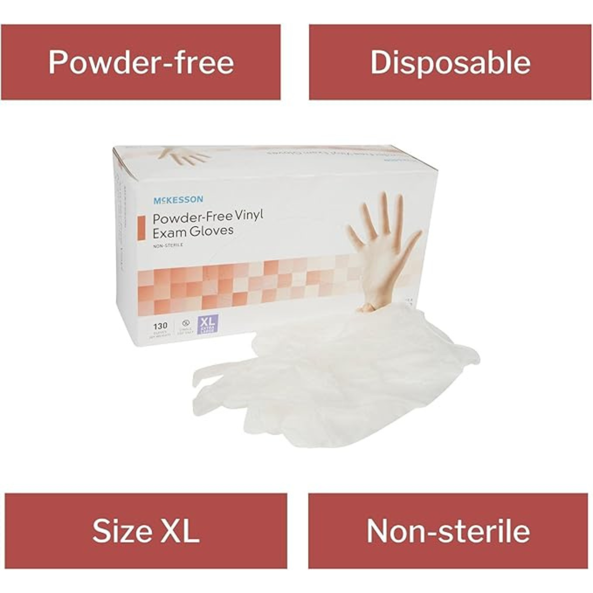 McKesson Vinyl Powder-Free Exam Gloves