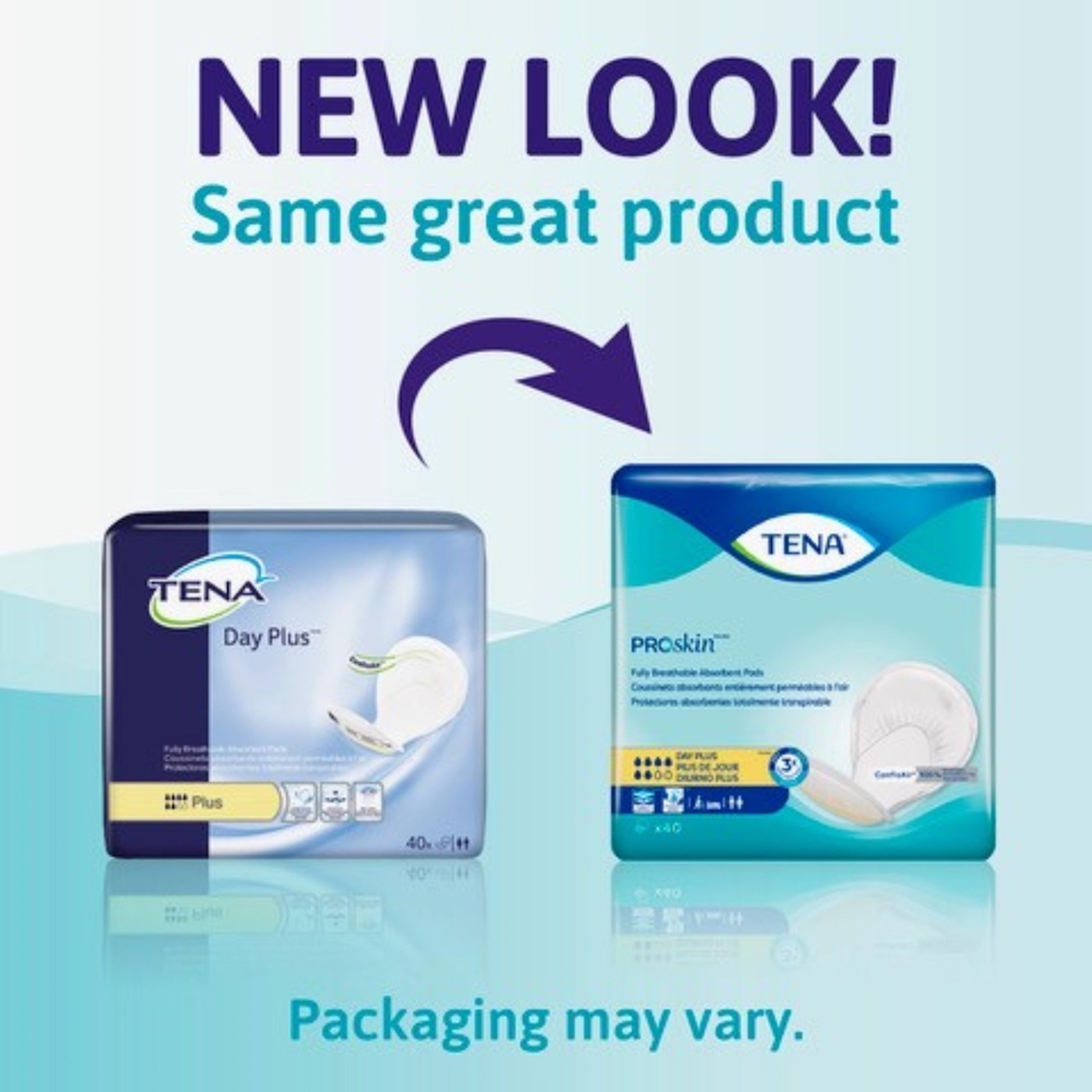 TENA ProSkin Day Plus Unisex Absorbent Pads, Heavy Absorbency