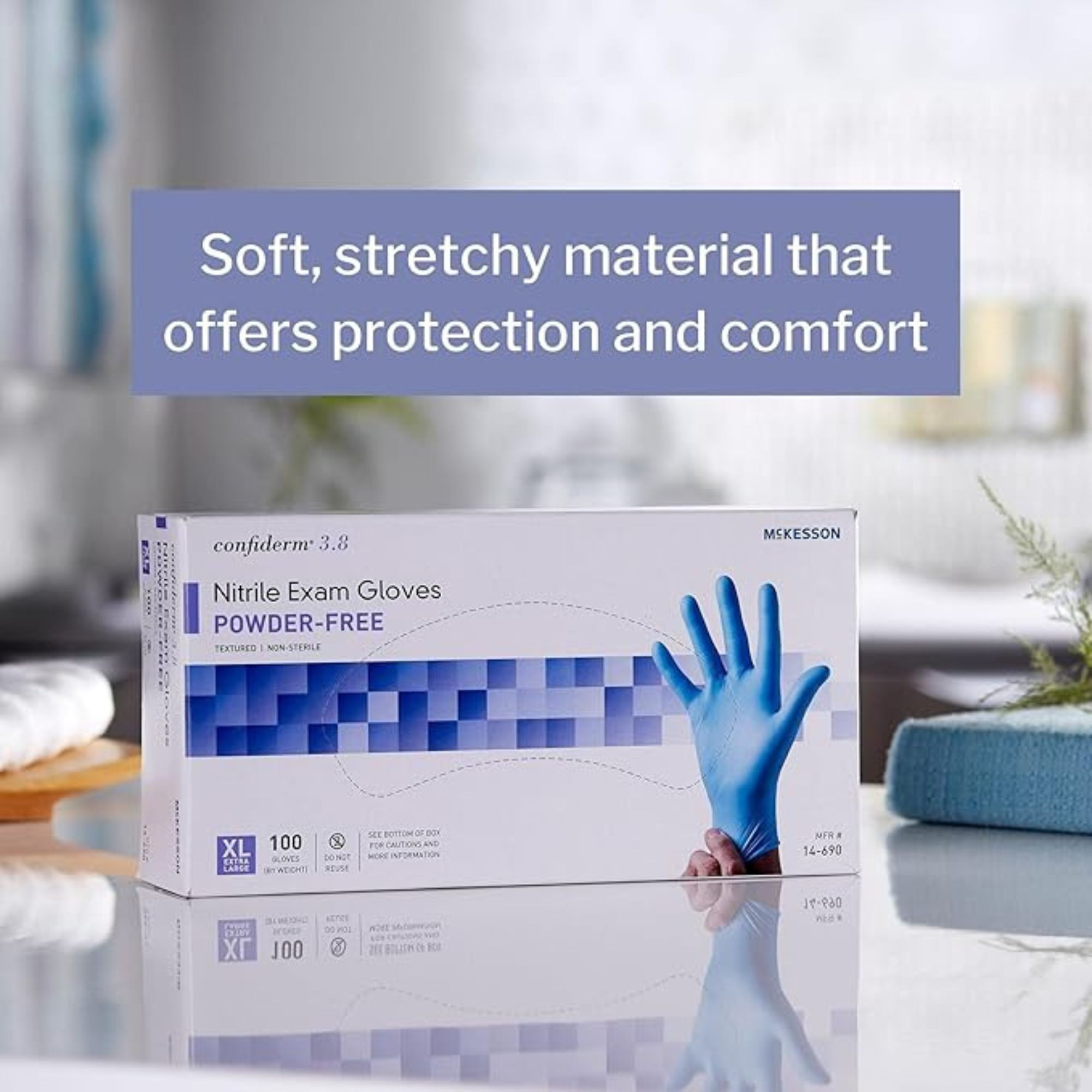 McKesson Confiderm 3.8 Powder-Free Nitrile Exam Gloves