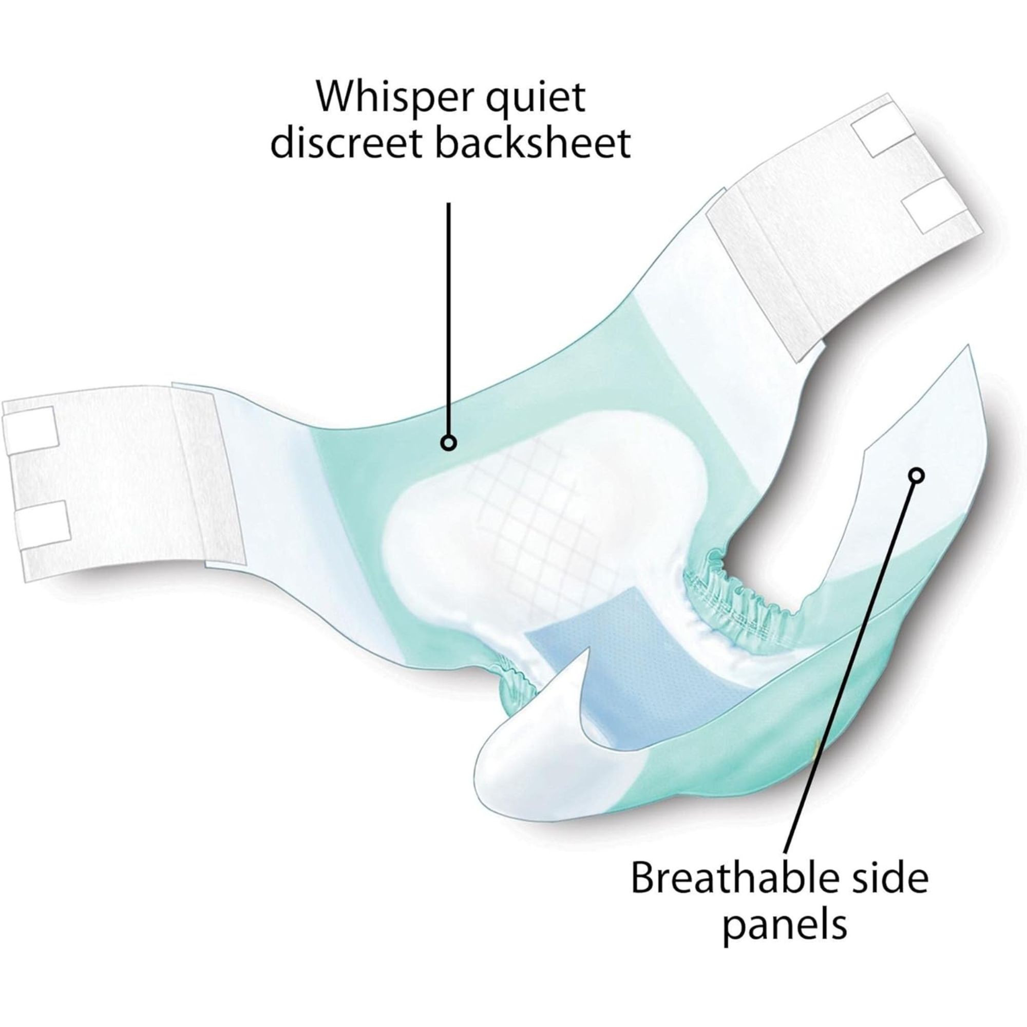 Cardinal Wings Quilted Bariatric Adult Diapers with Tabs, Super