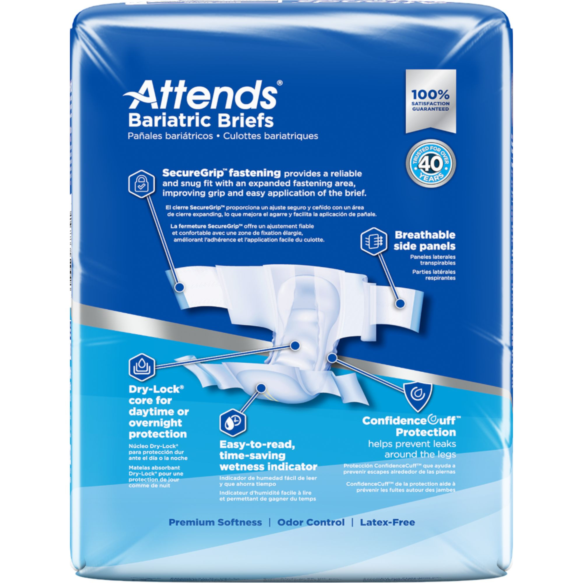 Attends Bariatric Adult Diaper with Tabs, Severe