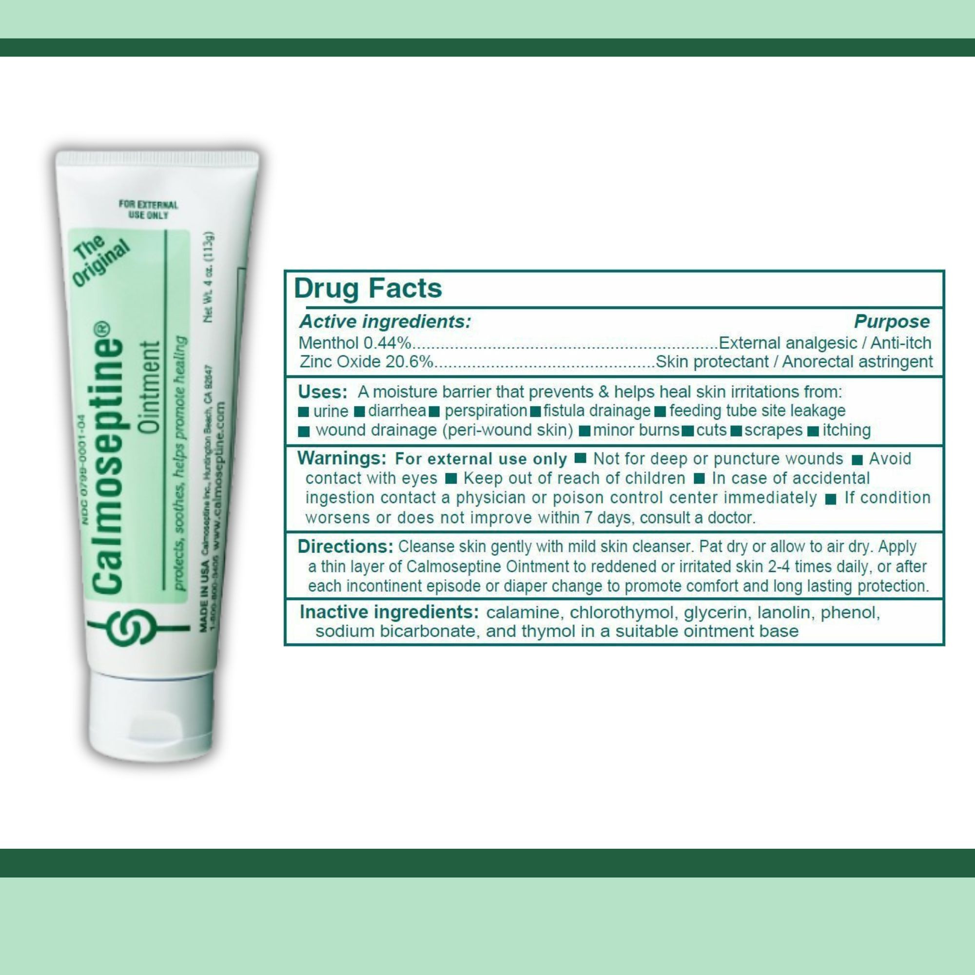 Calmoseptine Ointment, Skin Protectant
