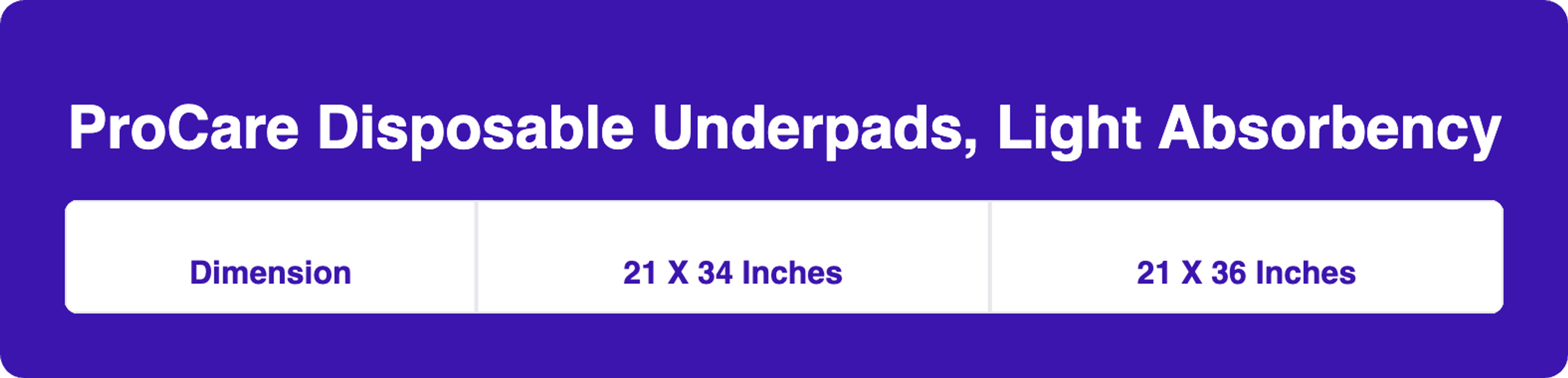 ProCare Disposable Underpads, Light Absorbency