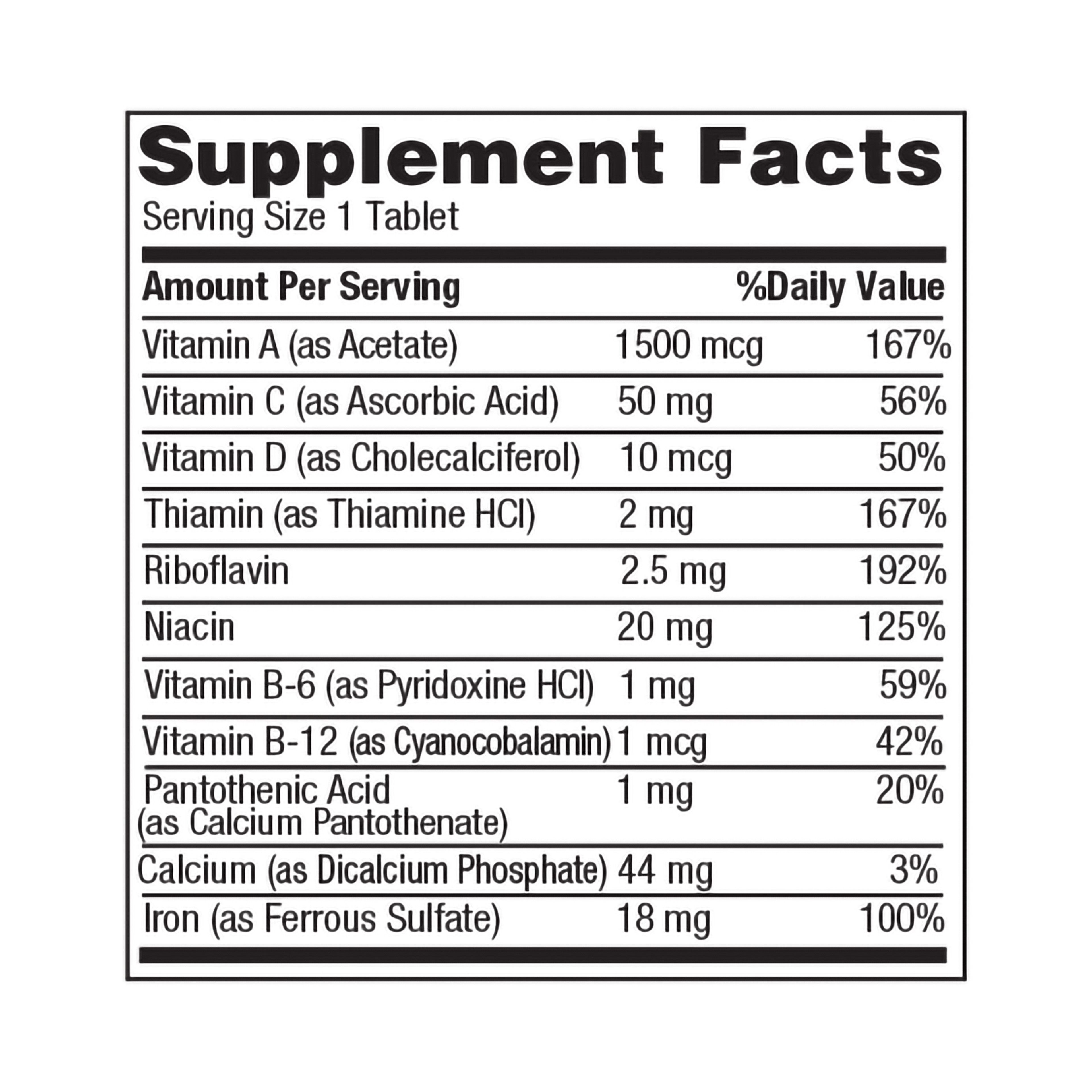 McKesson Multivitamin with Iron