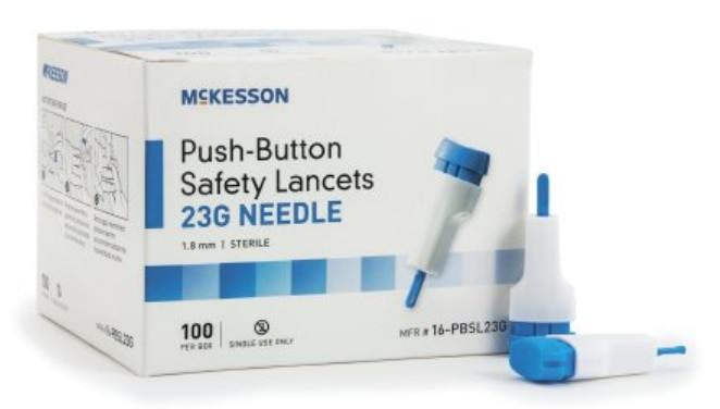 McKesson 23 Gauge Safety Lancets, 1.8 mm