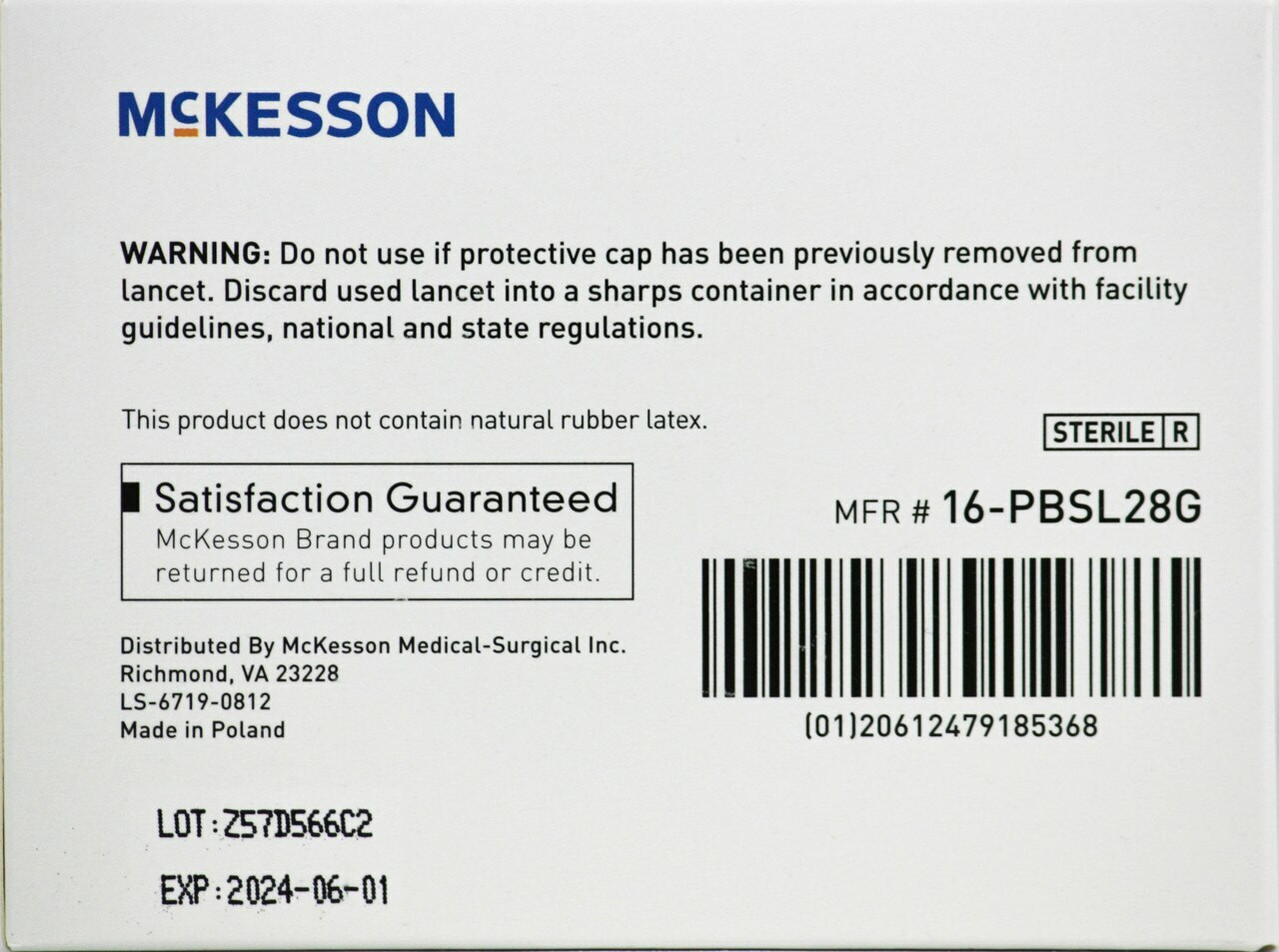 McKesson 28 Gauge Safety Lancets, 1.5 mm