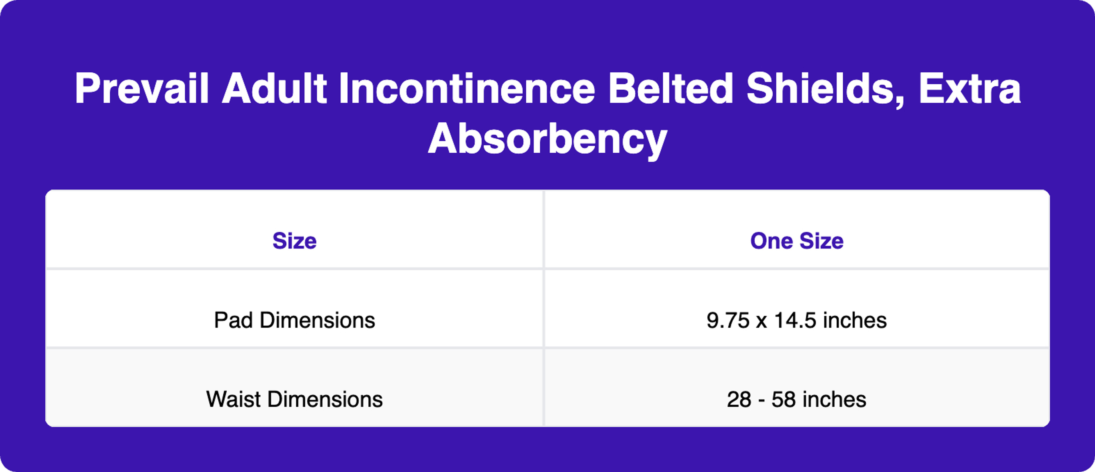 Prevail Belted Shields, Extra