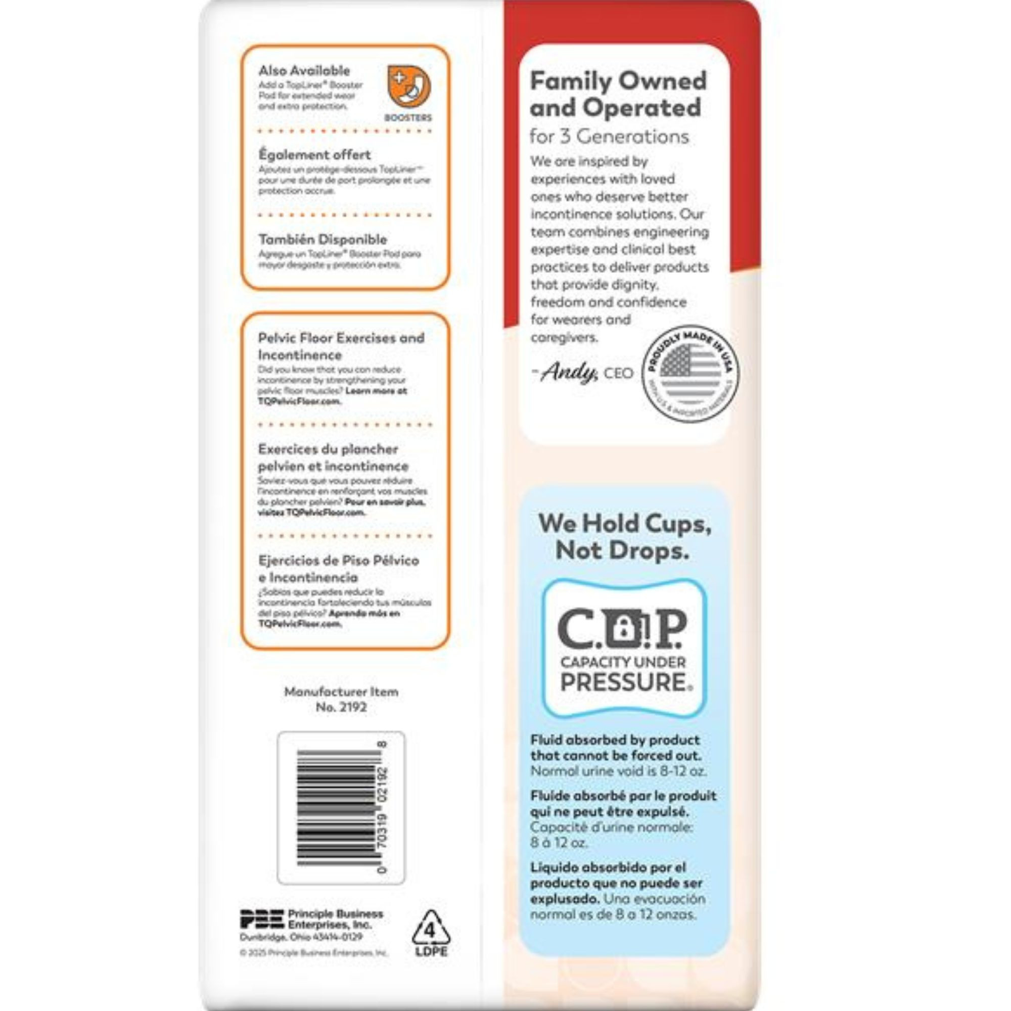 Tranquility Hi-Rise Bariatric Disposable Adult Diapers with Tabs, Maximum