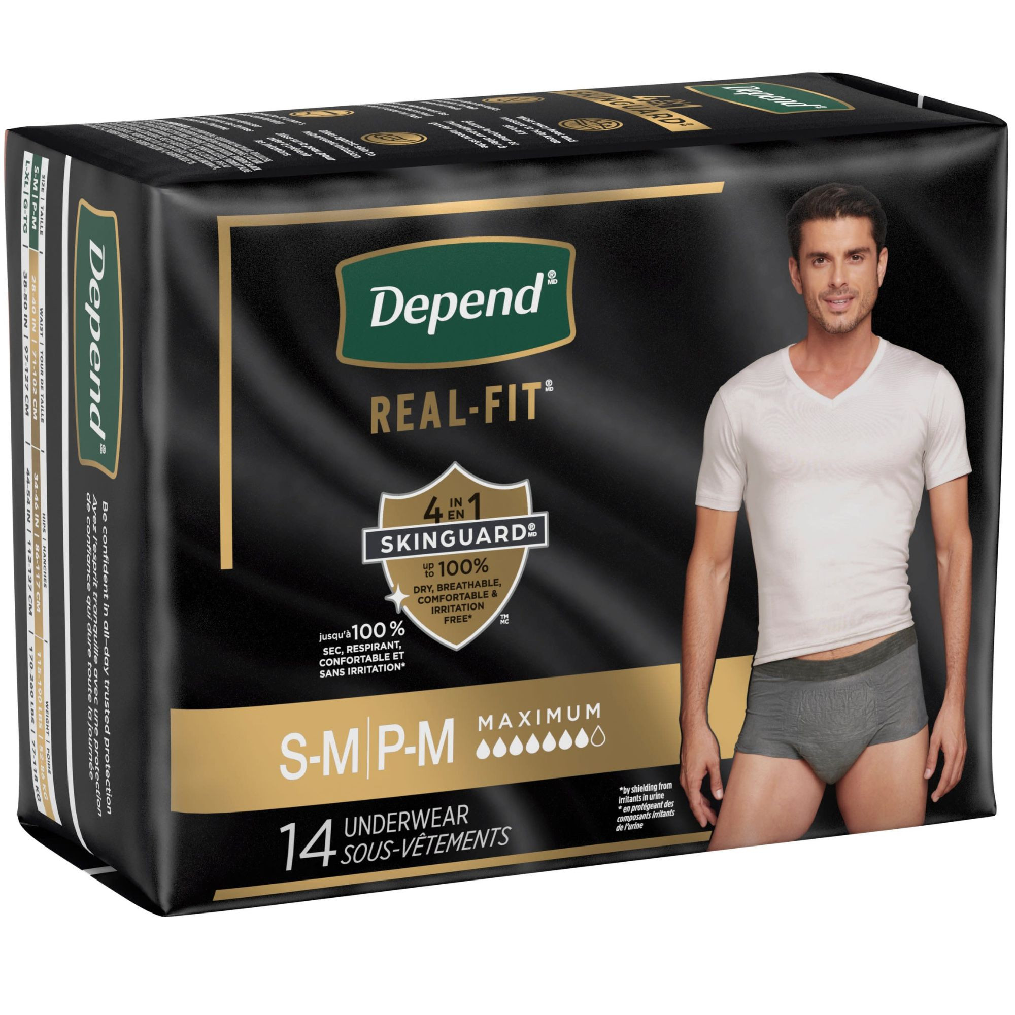 Depend Real-Fit Pull-Up Underwear for Men, Maximum