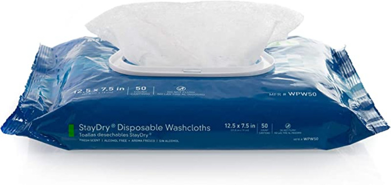 McKesson StayDry Disposable Scented Washcloths