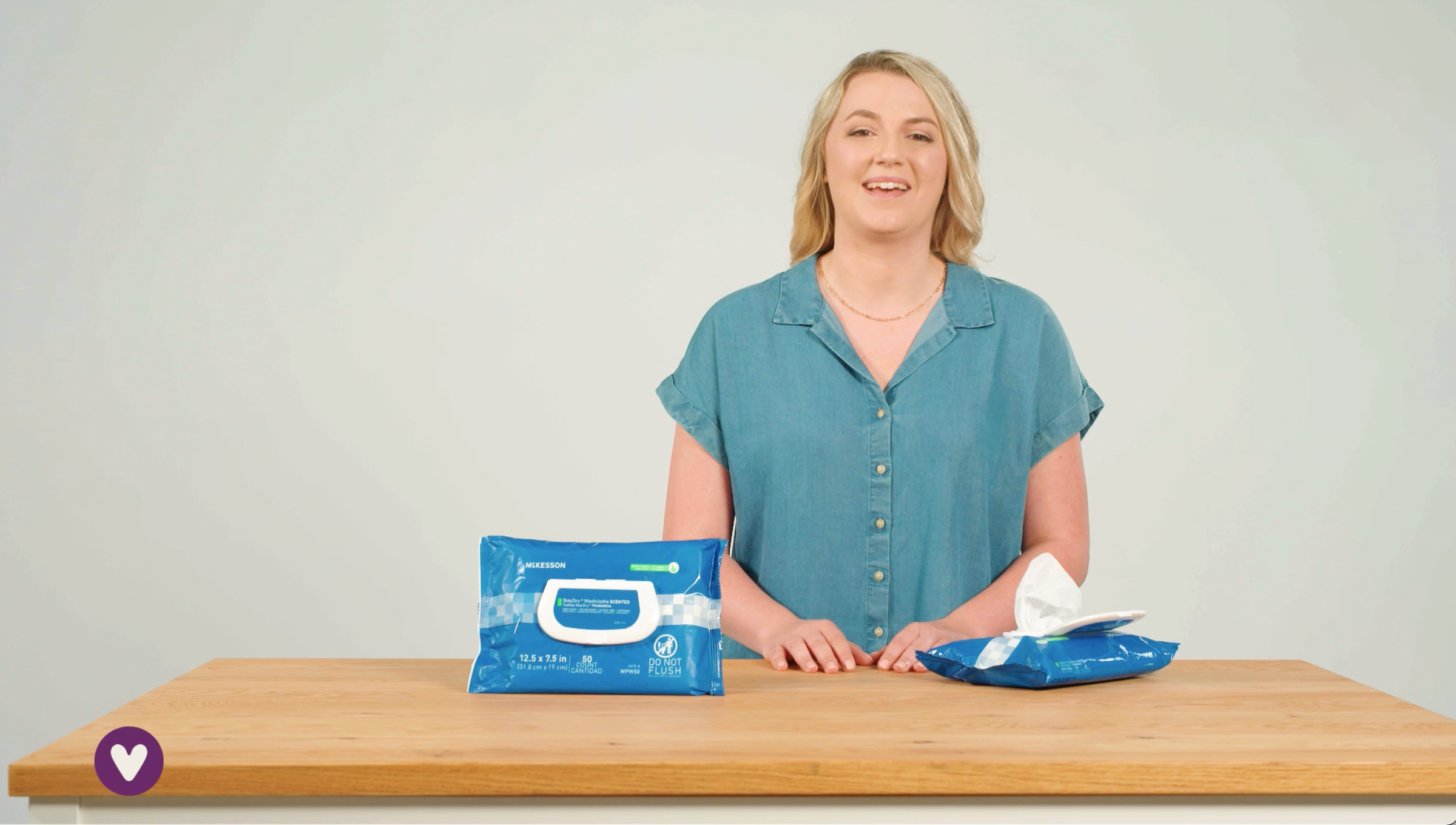 McKesson StayDry Disposable Scented Washcloths