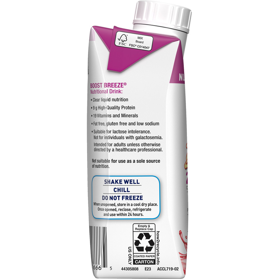 Boost Breeze Nutritional Drink, Wild Berry, 8 oz.