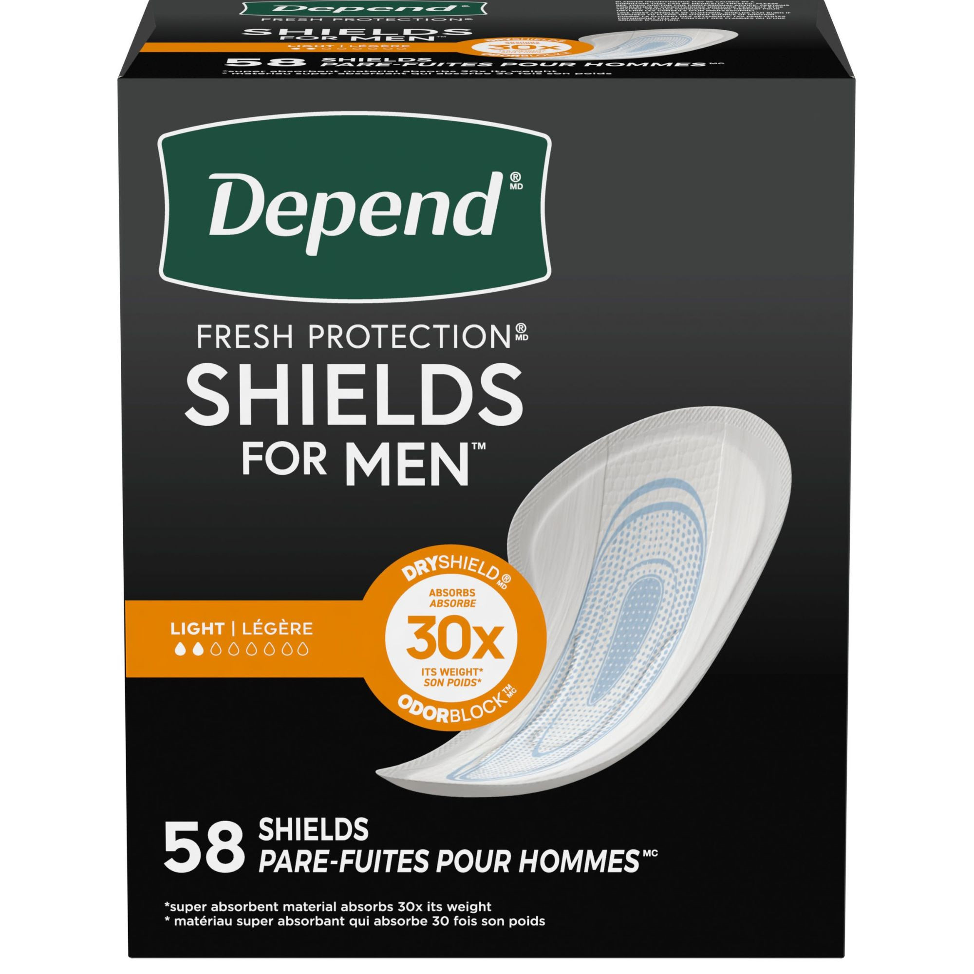 Depend Shields for Men, Light