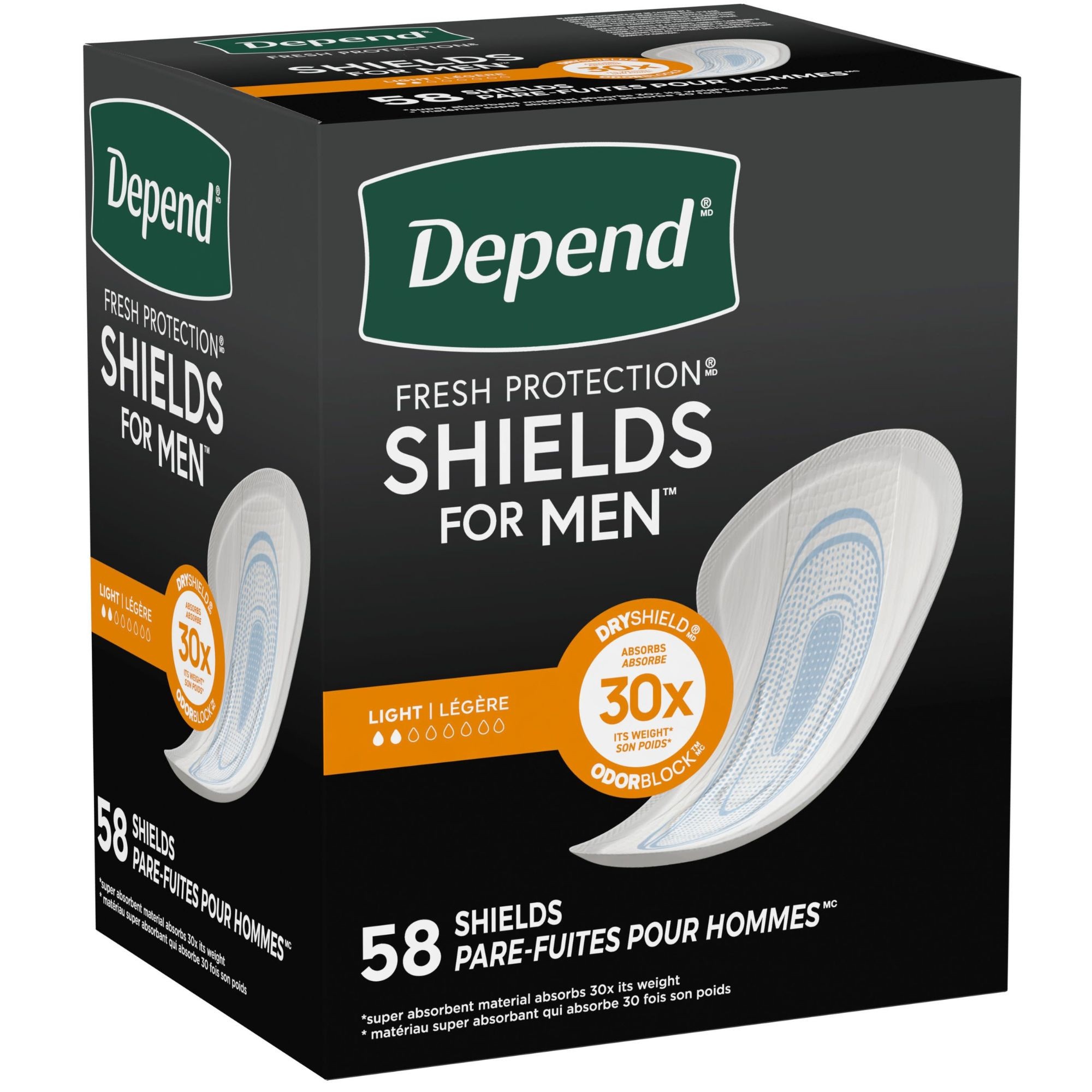 Depend Shields for Men, Light