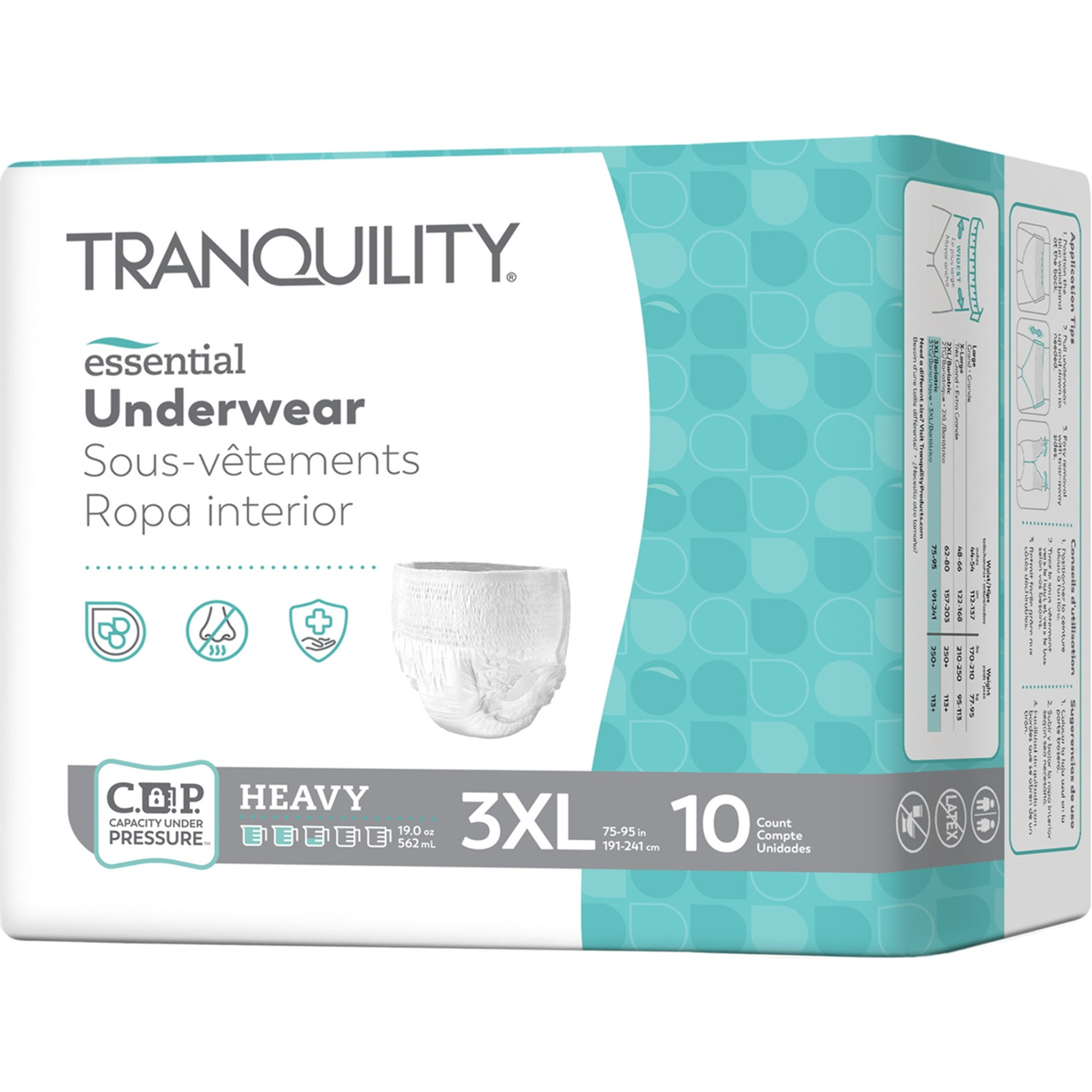 Tranquility Essential Disposable Adult Underwear, Heavy Absorbency