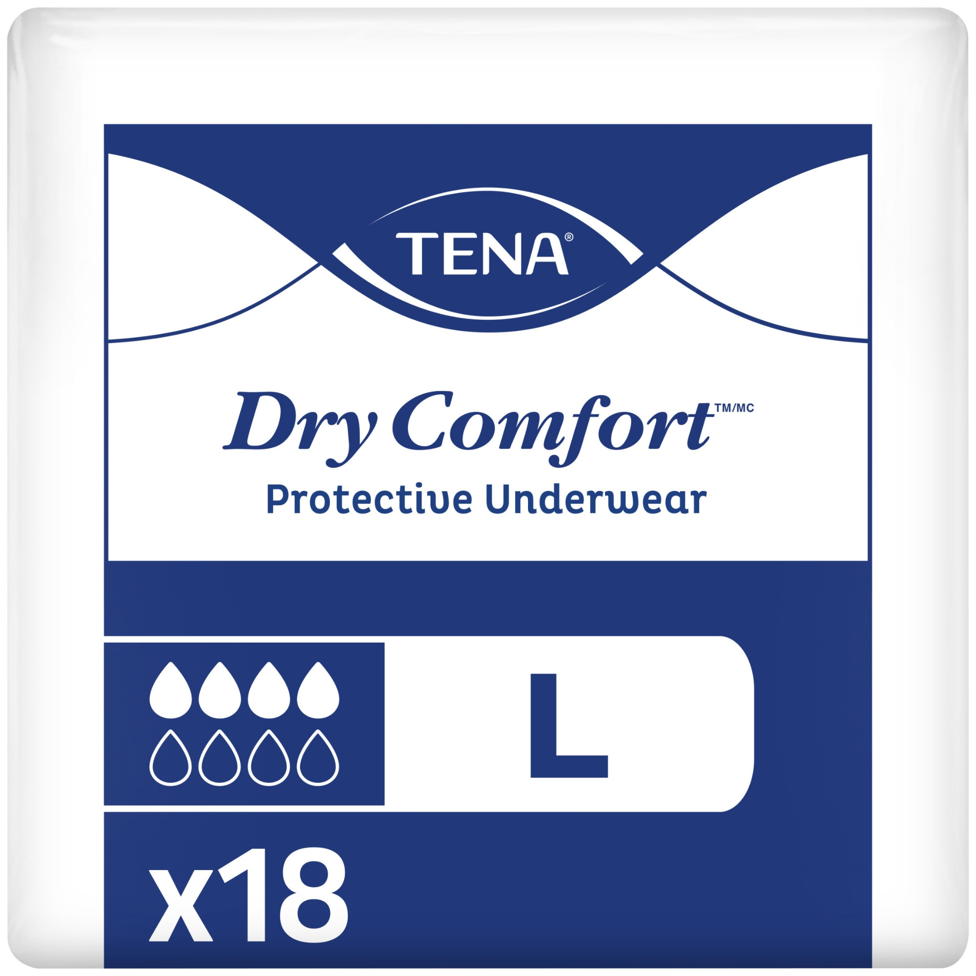 TENA Dry Comfort Protective Incontinence Underwear, Moderate Absorbency