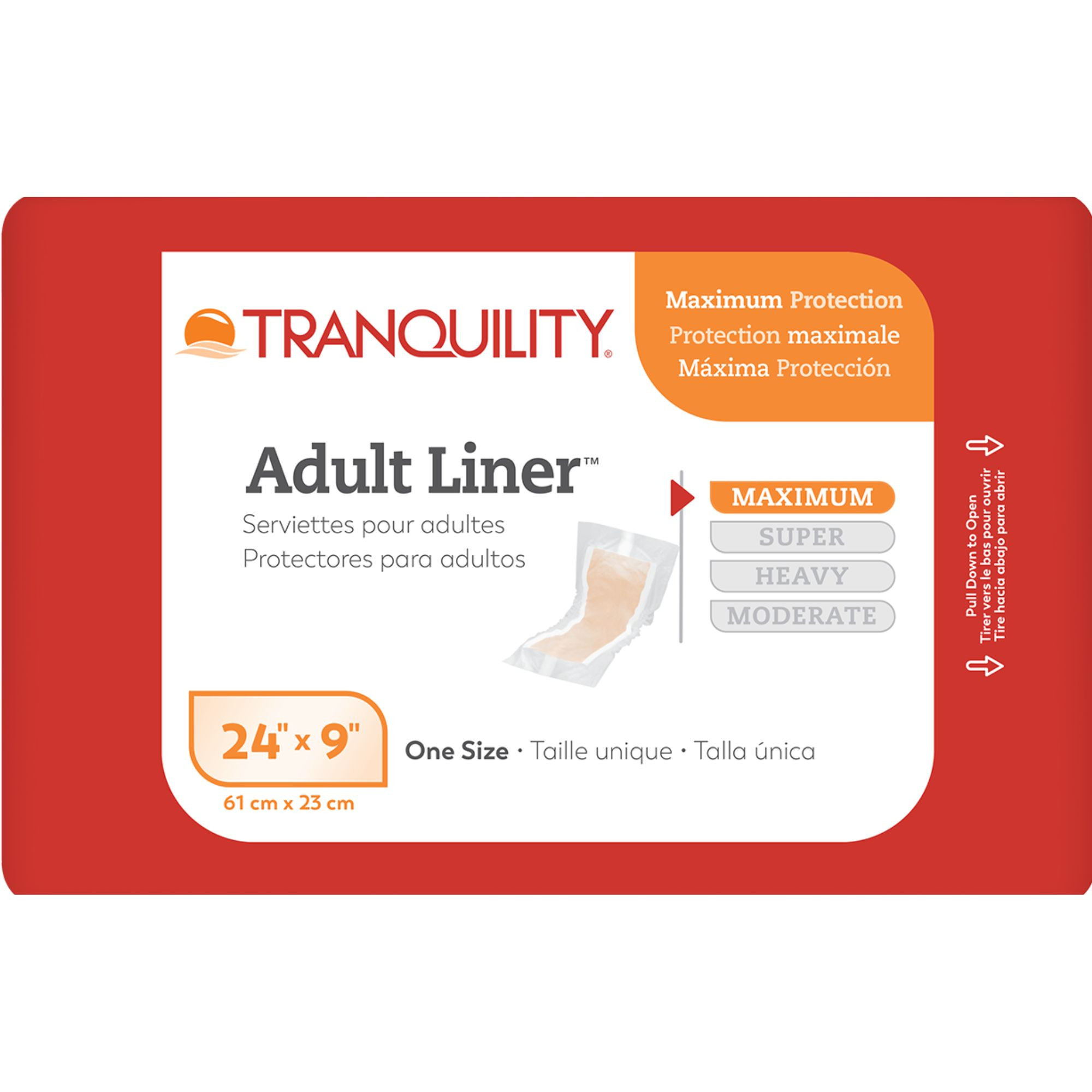 Tranquility Adult Disposable Incontinence Liners, Moderate Absorbency 