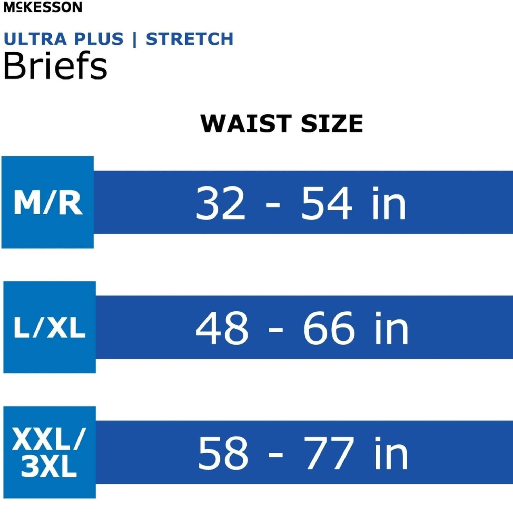 McKesson Ultra Plus Stretch Adult Briefs with Tabs, Heavy