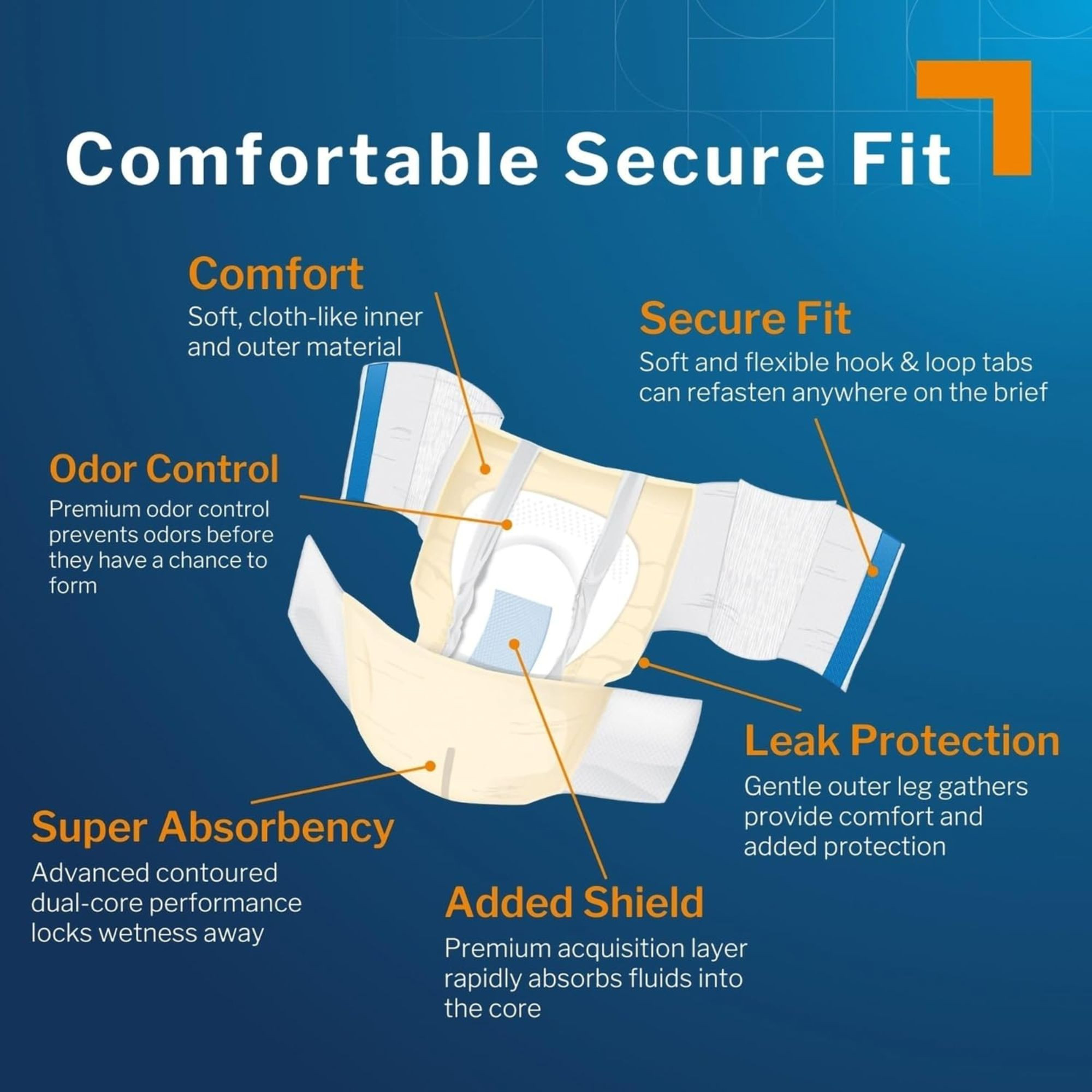 McKesson Ultra Plus Stretch Adult Briefs with Tabs, Heavy