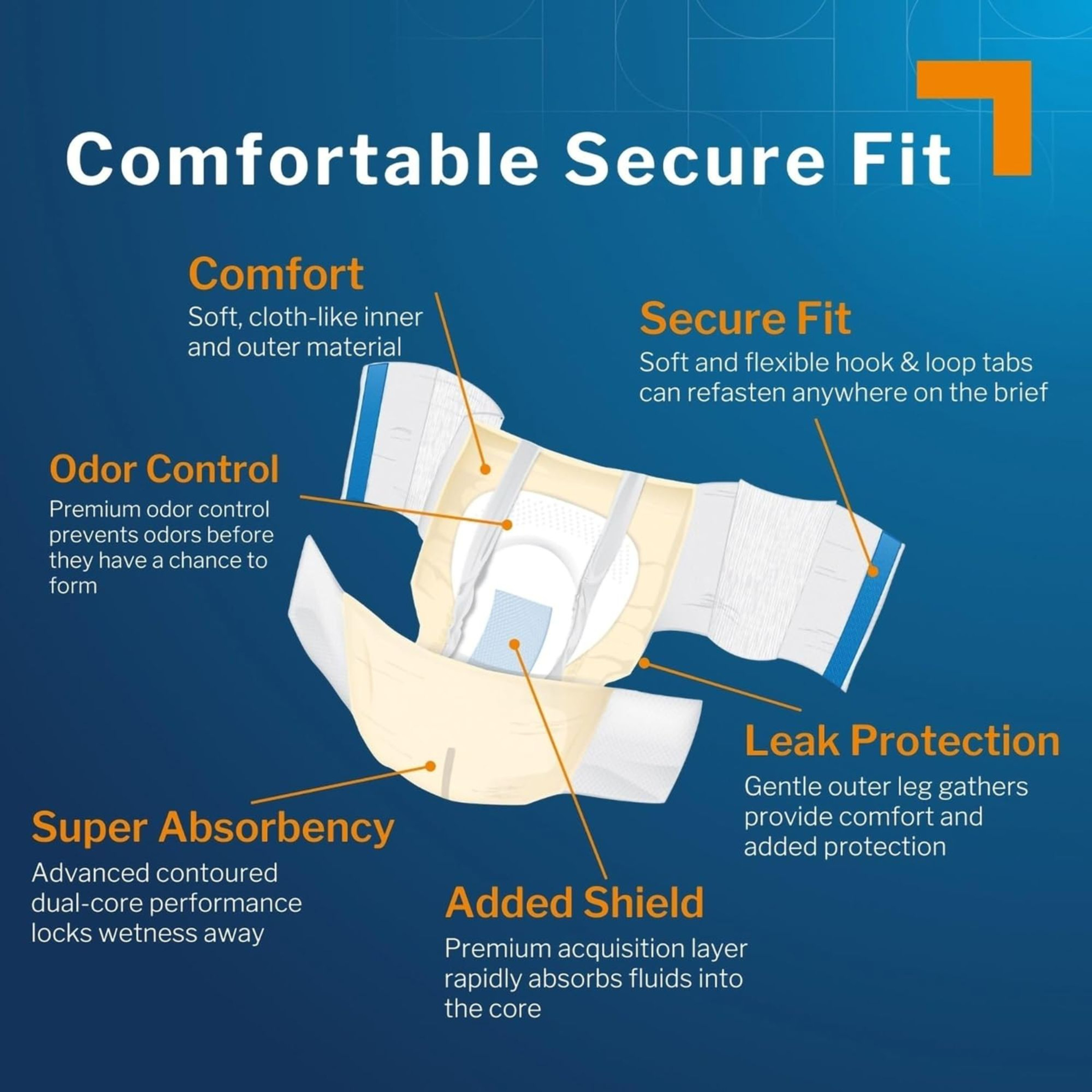 McKesson Ultra Plus Stretch Adult Briefs with Tabs, Heavy