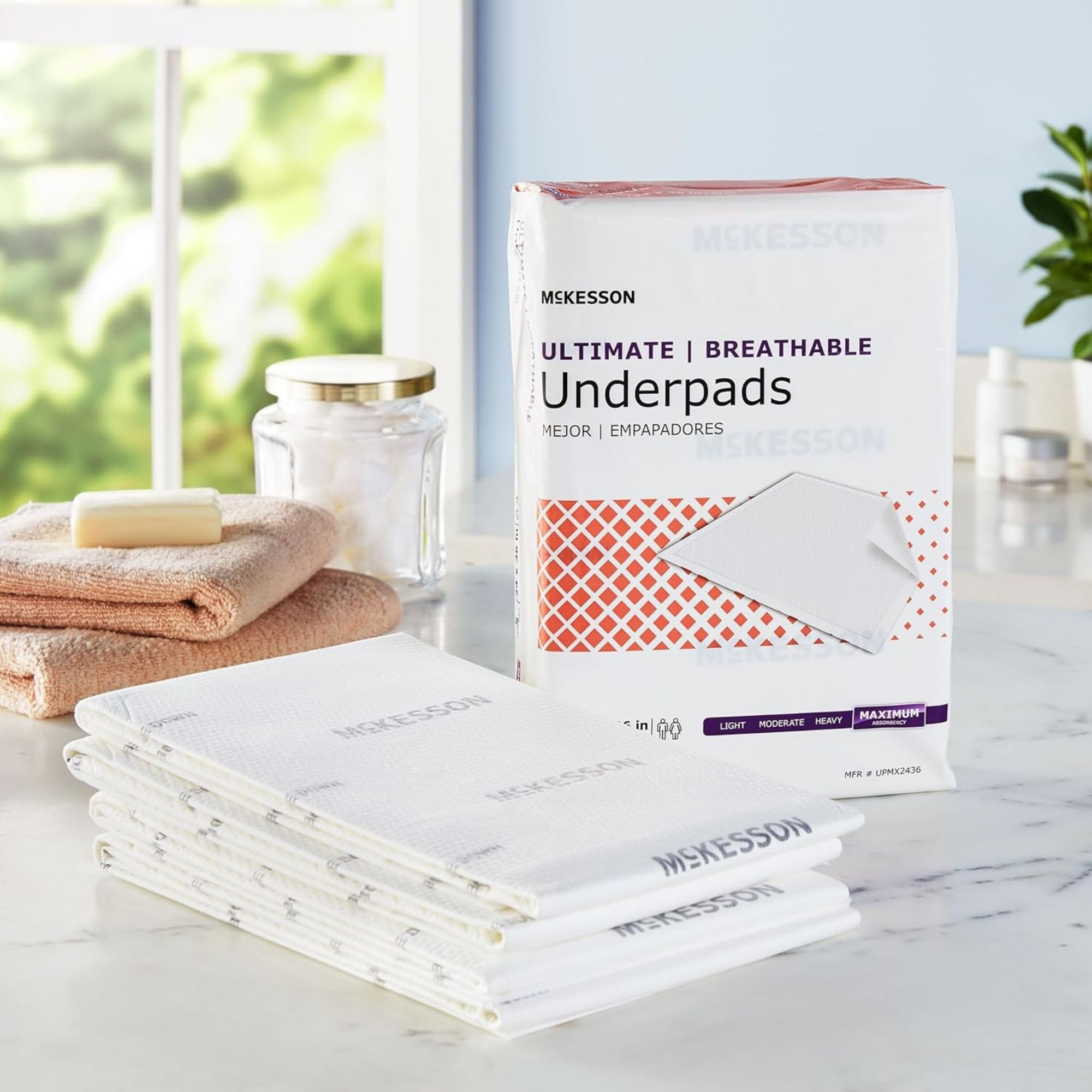 McKesson Breathable Underpads, Maximum