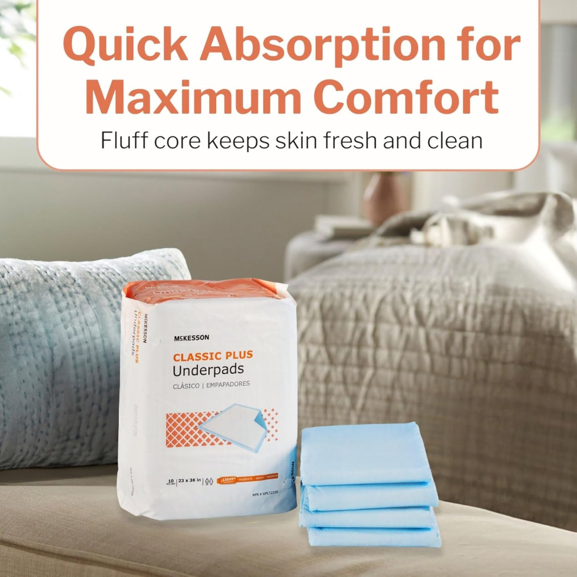 McKesson Classic Underpads, Light Absorbency