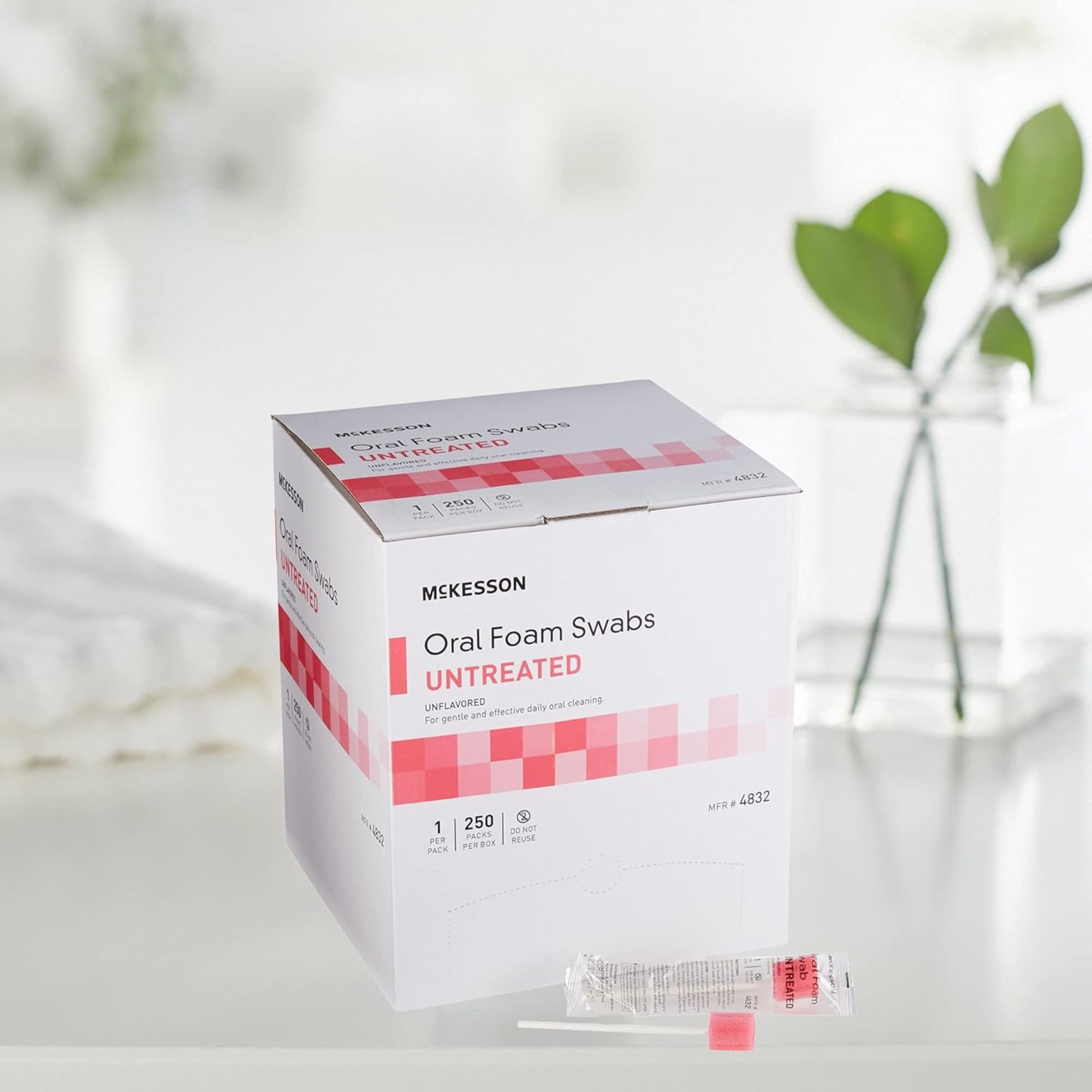 McKesson Oral Foam Swabstick, Untreated